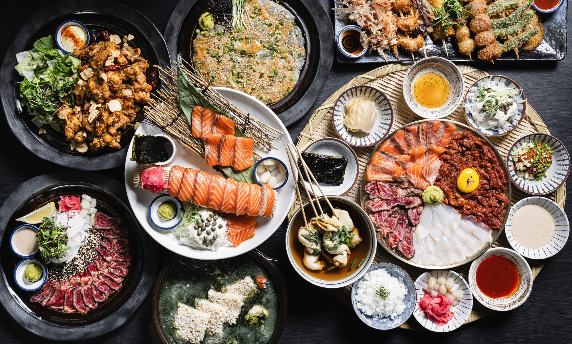 Goojoo Magok温馨竹林内部及居酒屋小菜