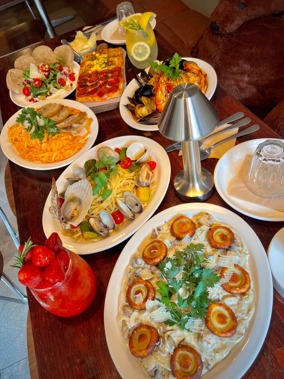 Semil’s cozy bistro table with pillowy gnocchi