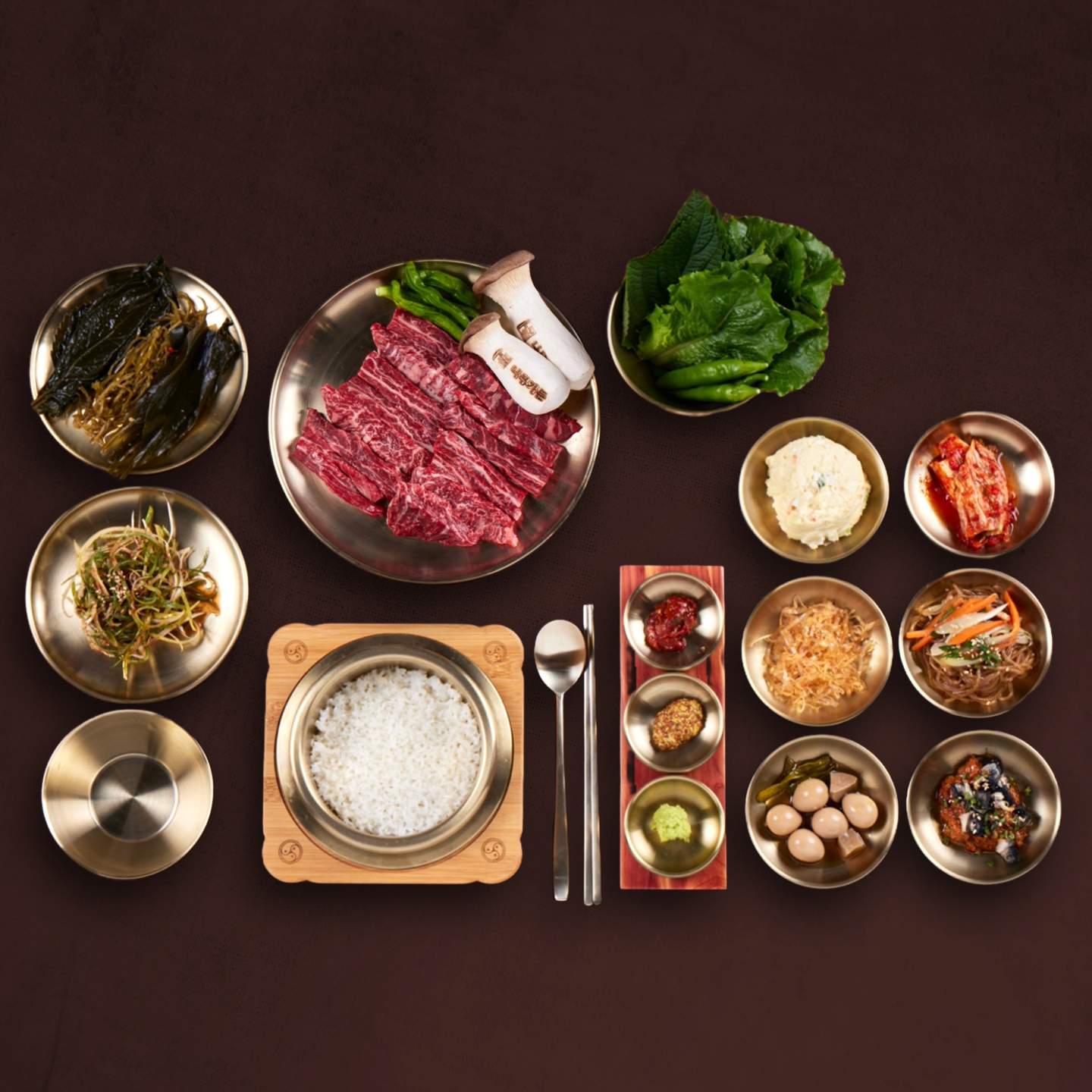 Namu Garden wet-aged Hanwoo grilled by servers