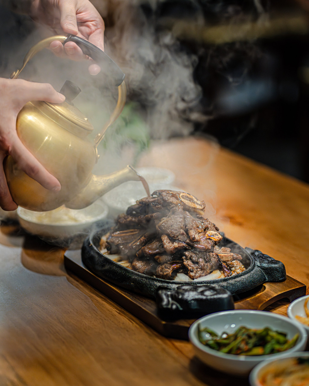 Shim Kyunghee La La Land LA galbi on oak charcoal