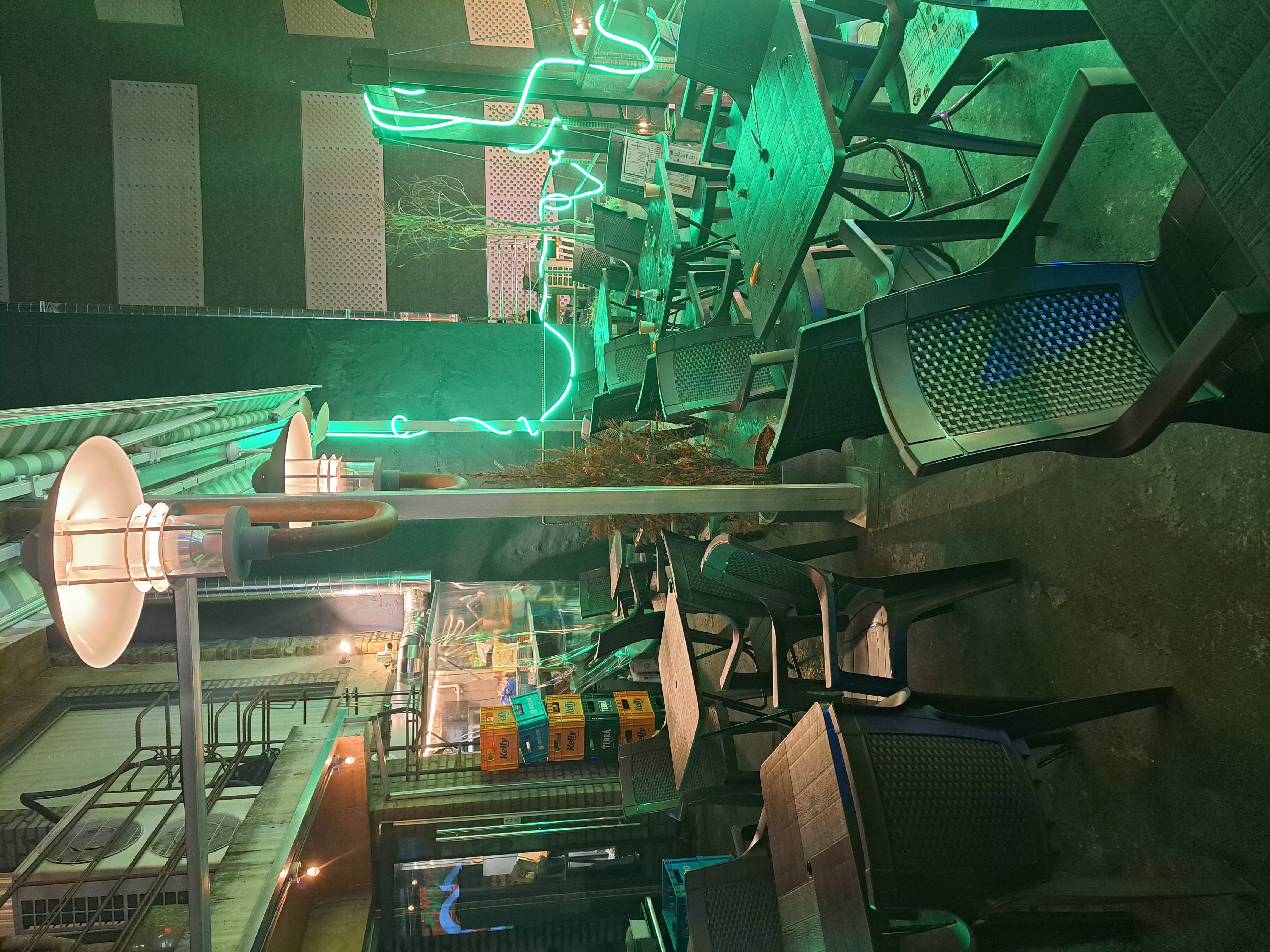 Hieut Gyodong terrace izakaya at night in Daegu