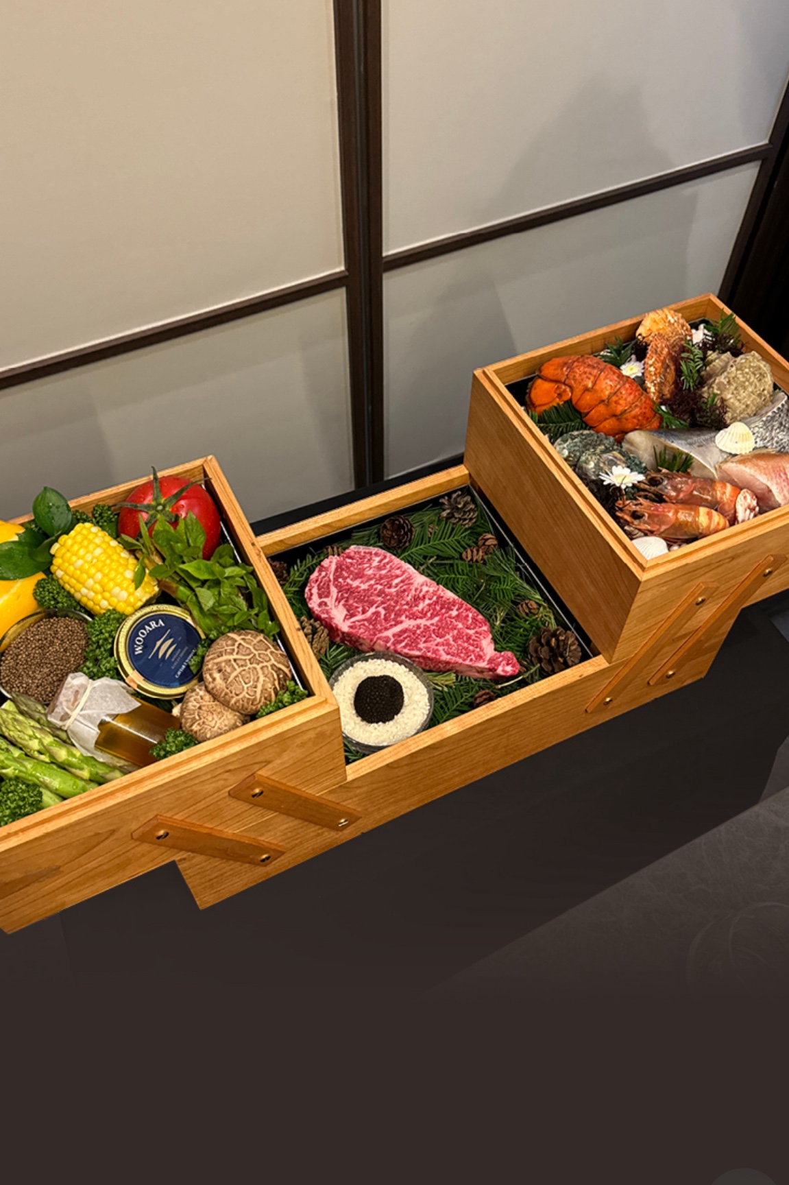 Wooara private Korean dining beef course and seafood