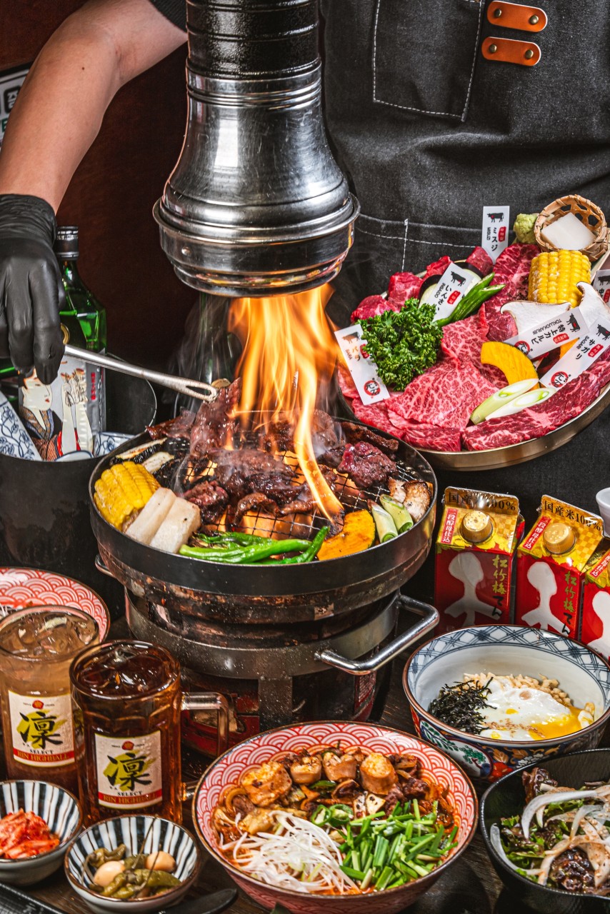 Motoishi Daegu wagyu platter with offal selections and ramen finishers