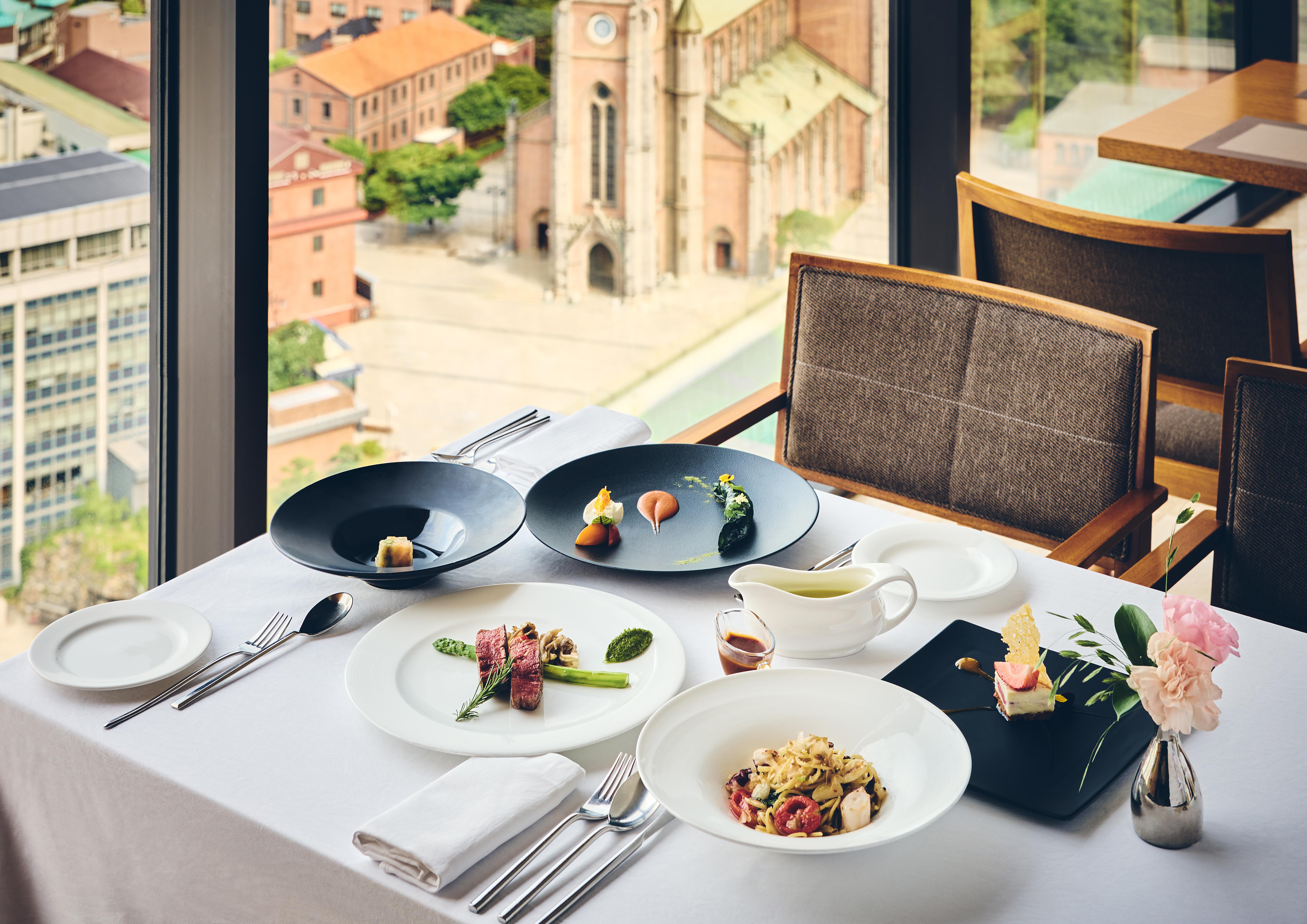 Royal Hotel Seoul Grand Kitchen skyline view of Myeongdong