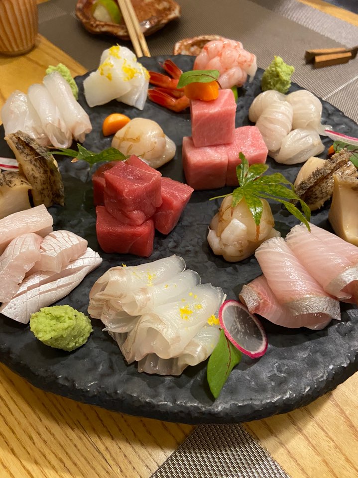 狎鷗亭Kykku 1984當季生魚片與鰻魚飯