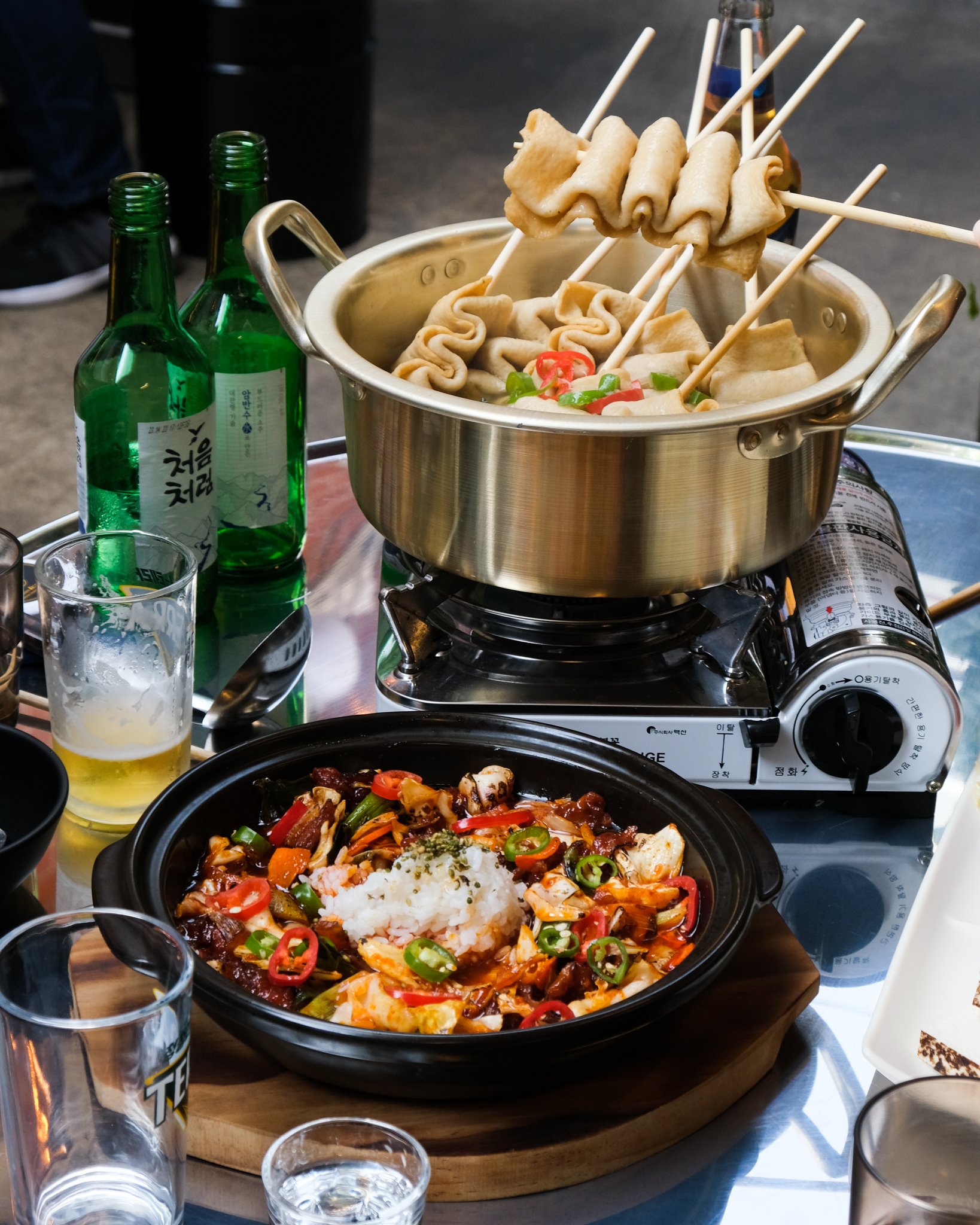 deluxepocha hip Mullae pocha with steaming hotpot