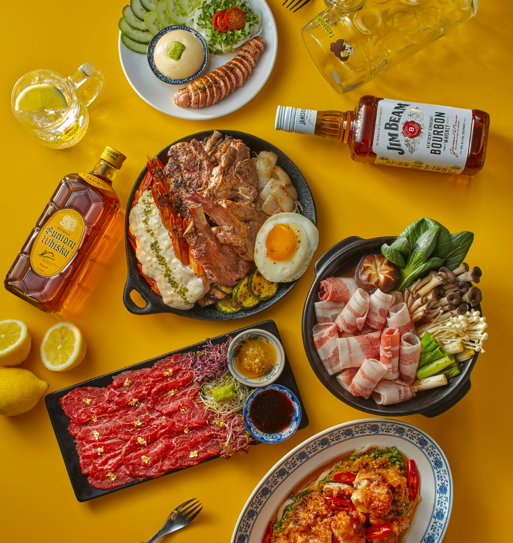 Taki Hannam teppanyaki fire show and highballs