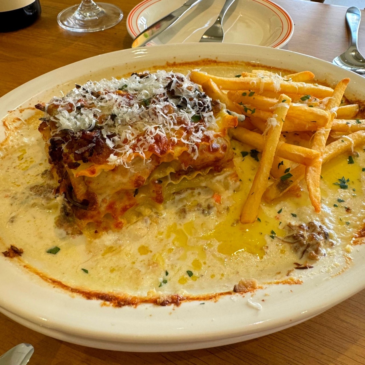 Flow fern cream lasagna and brunch plates