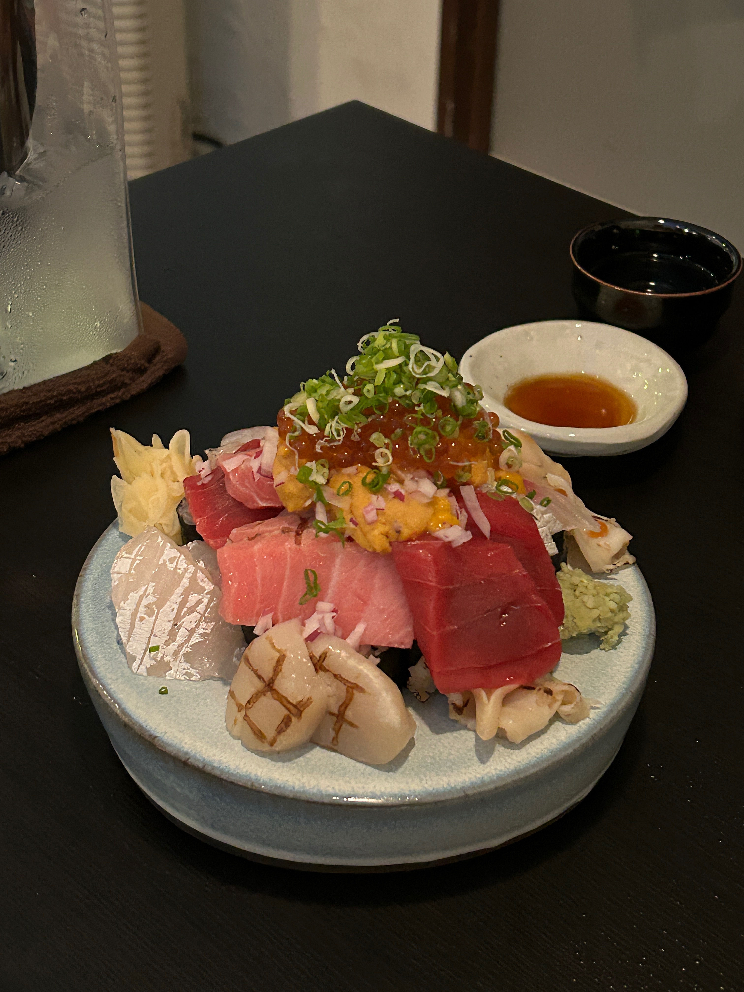 Seoulmong izakaya counter and cozy plates in Apgujeong