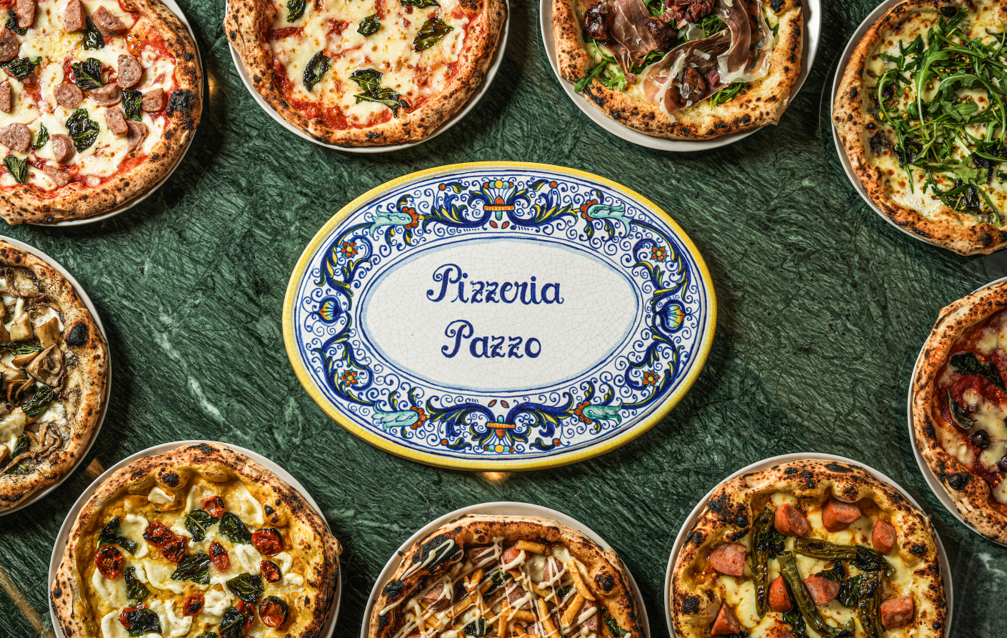 Pizza Pazzo margherita pizza with leopard spotting near Seoul Nat’l Univ. Station