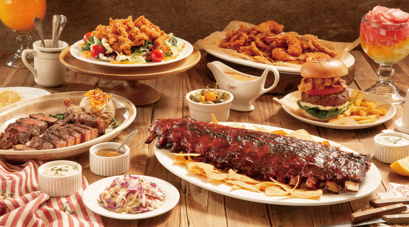 ロッテワールドモールのカロルズ ファミリーレストラン、ゆったりしたブース席の内部