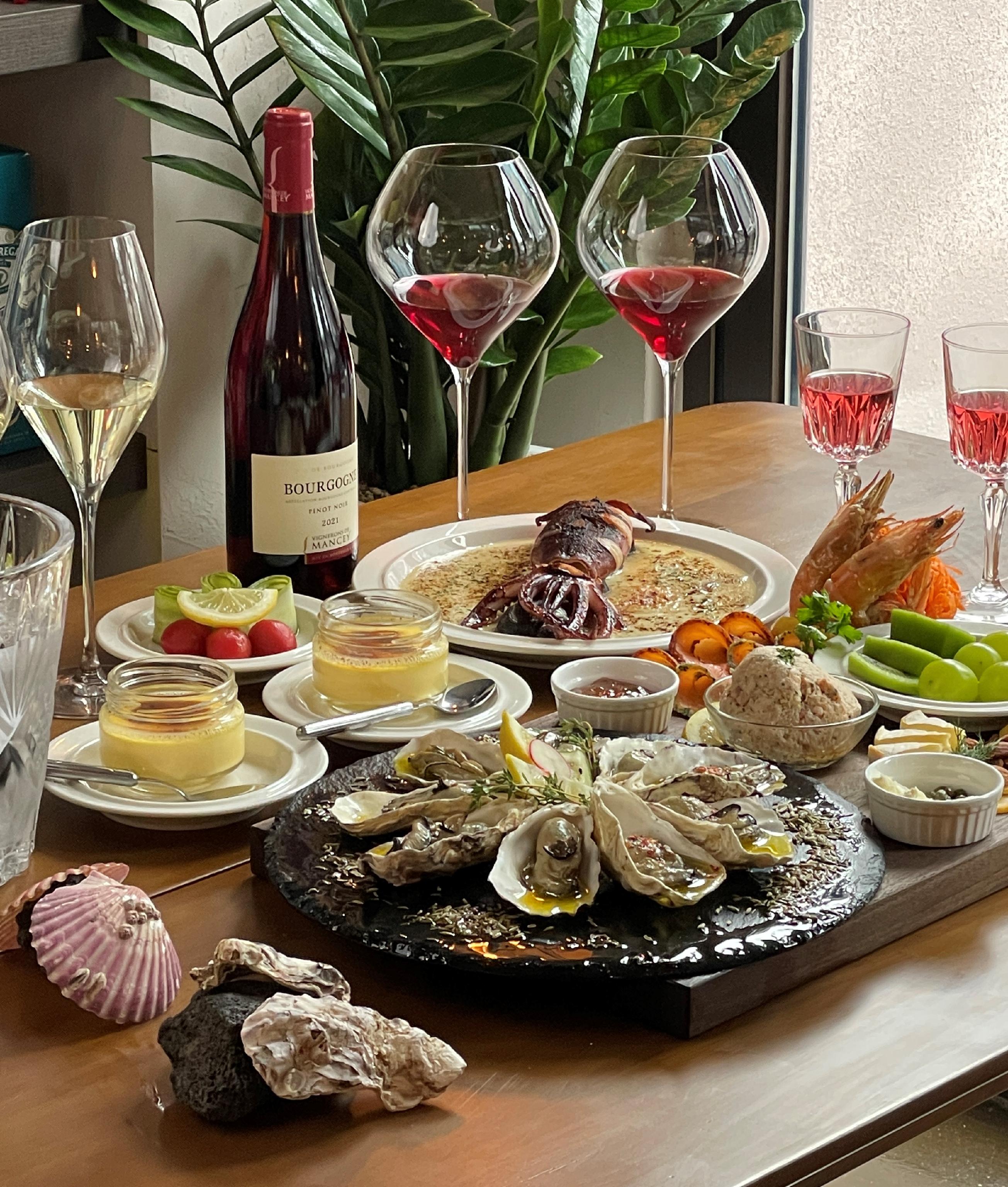 House-cured charcuterie and wine at SEA CAVE