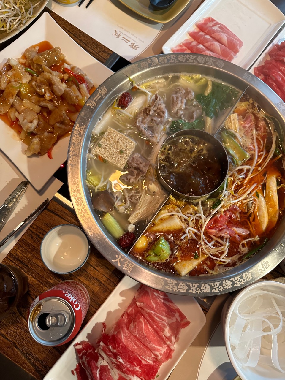 Bulia Hongdae bubbling hot pot with assorted ingredients