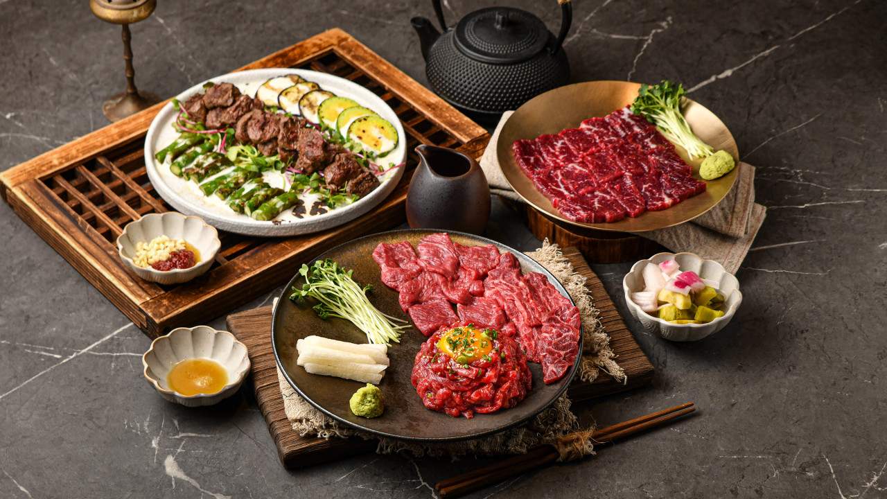 Woogokkan Borame’s Hanwoo selection and wine service