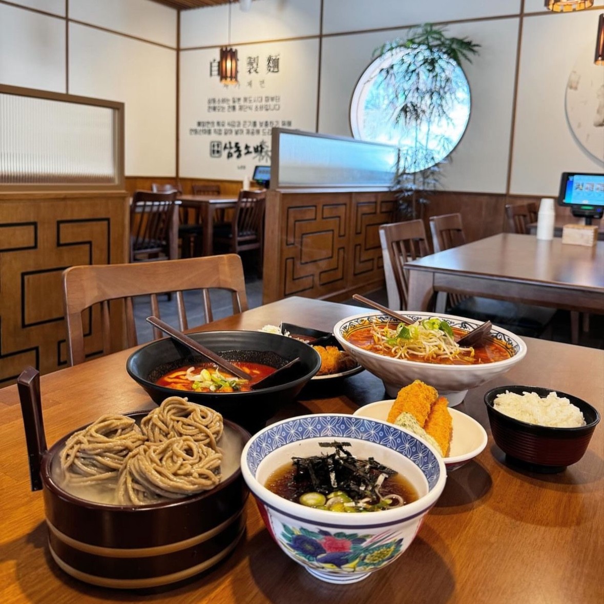 Samdong Soba大田盧恩店冷蕎麥麵與豬排套餐