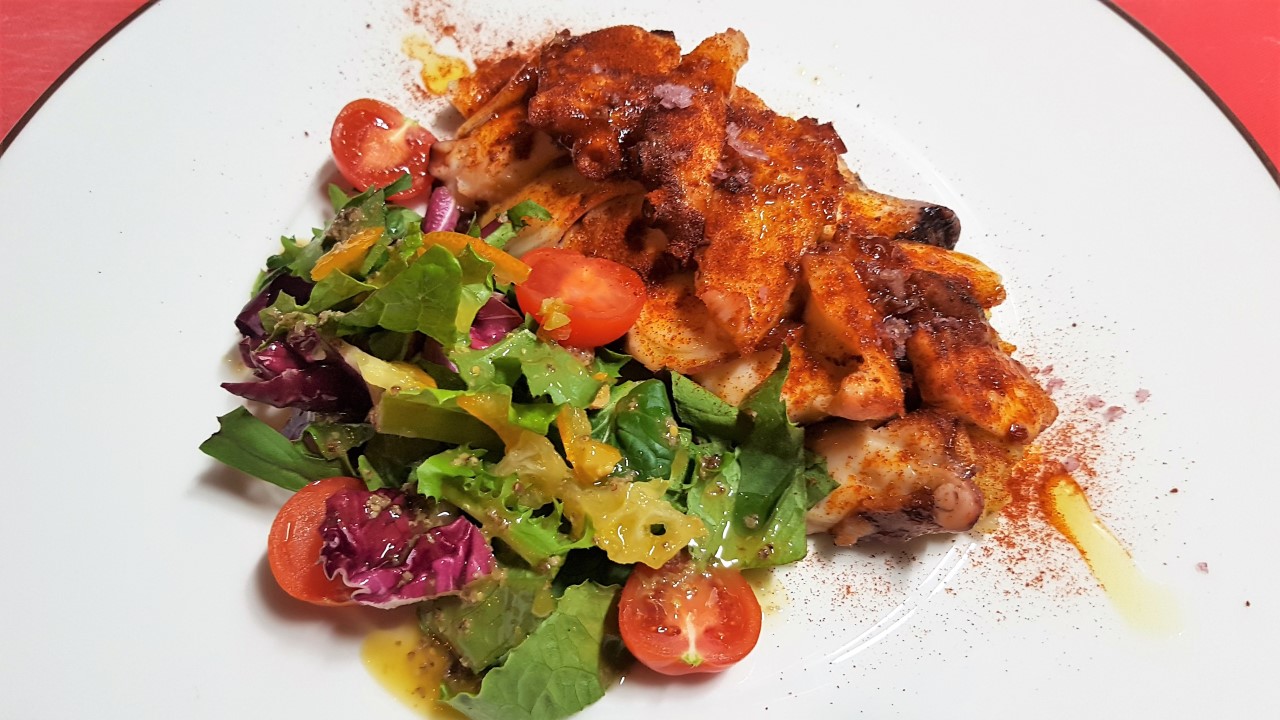 The Xef Spanish paella and tapas spread near Hyochang Park