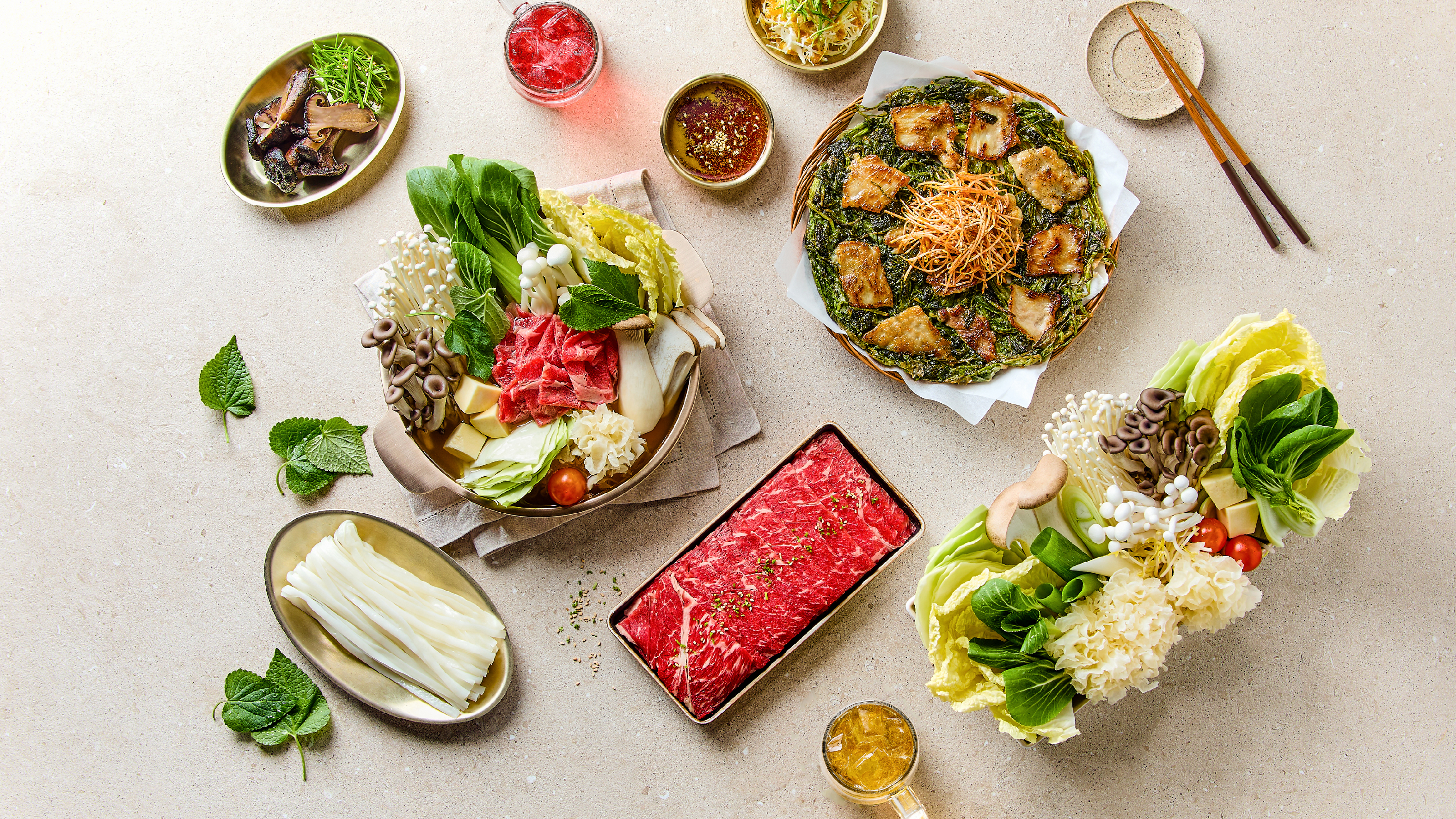 미미옥 여의도점 1++韓牛涮涮鍋與香草料理