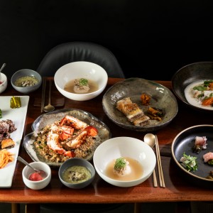 Six seat counter and small rooms serving seasonal Korean at Earlsubistro