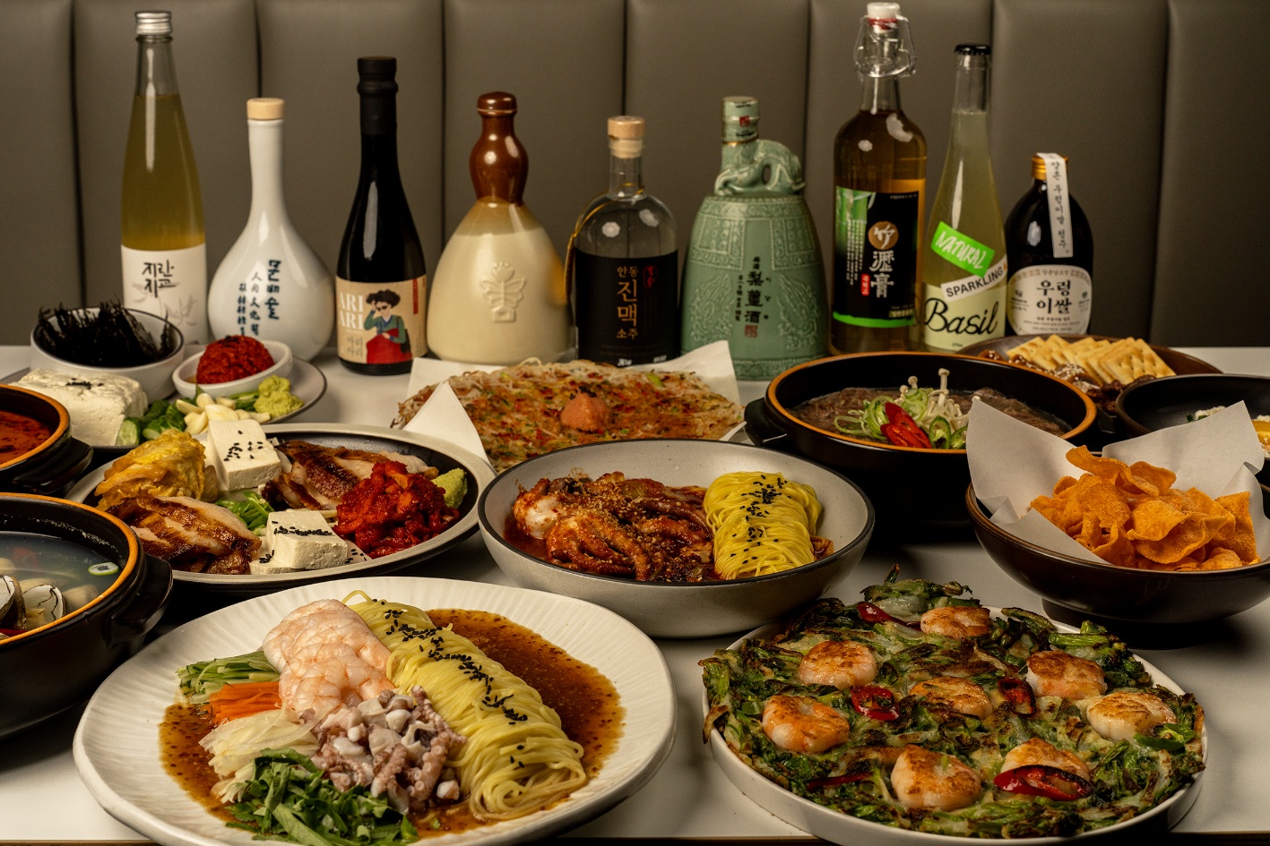 Homidam traditional Korean liquors and anju spread