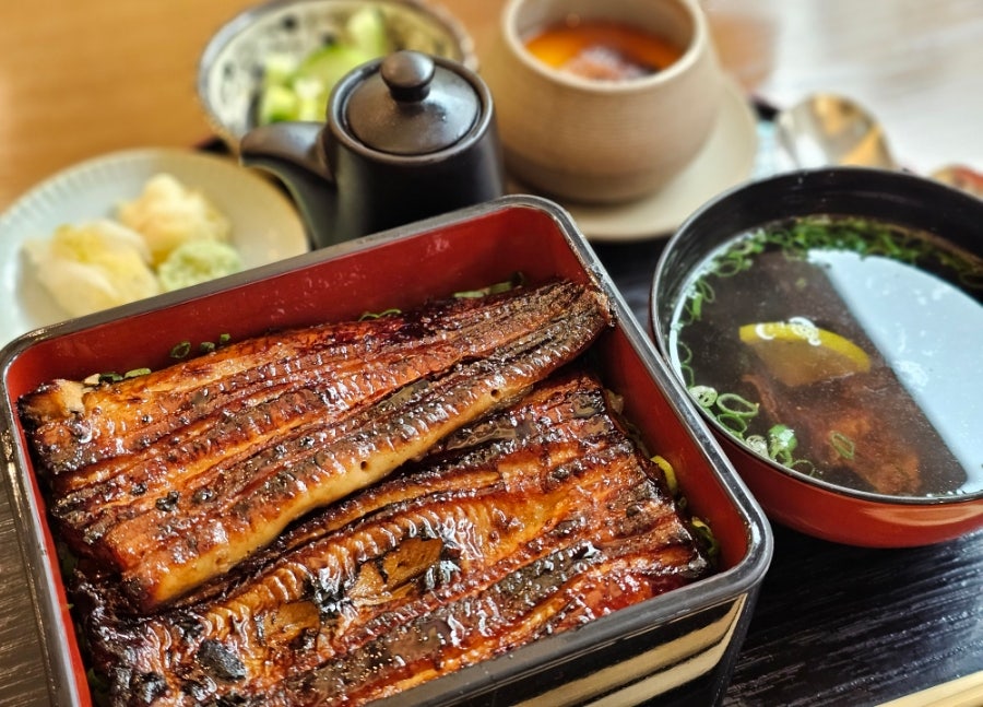 Unagimoto Tokyo-style eel over rice with lacquered glaze