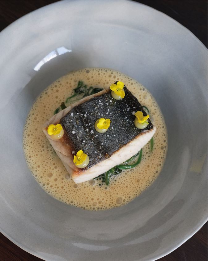 Course dining and natural wine pairing at Hannam TBD