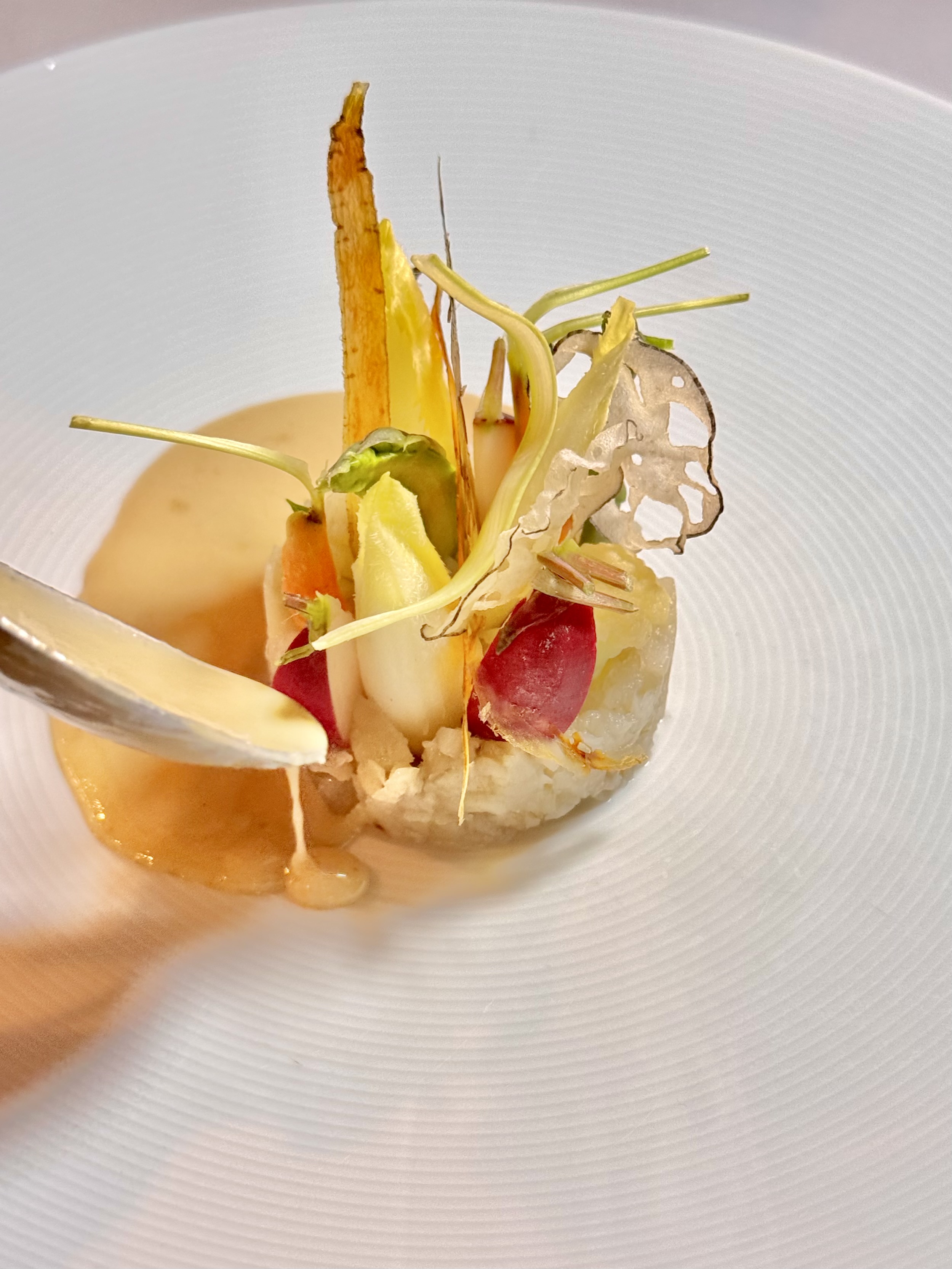 Osteria for Four farm to table Italian plating in Seorae Maeul