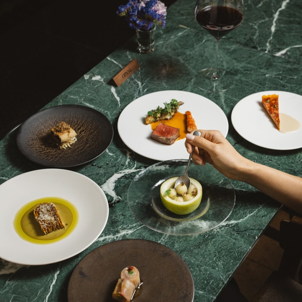 OPNNG course menu with sommelier-led pairing