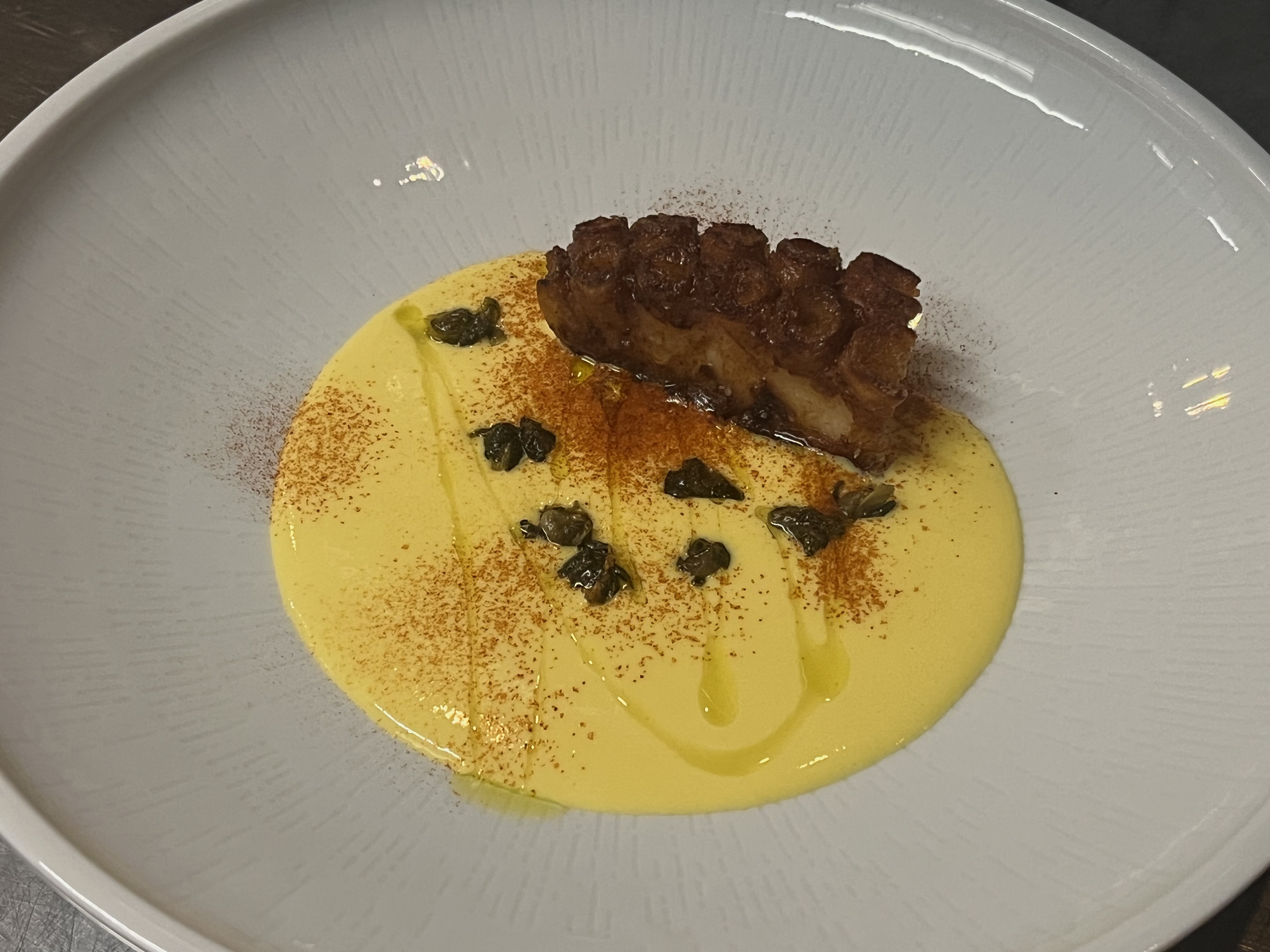 BUVONS wine bar table with French small plates