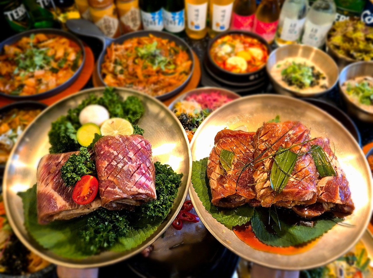 明洞火爐本店牛肉烤肉與多人聚餐小菜