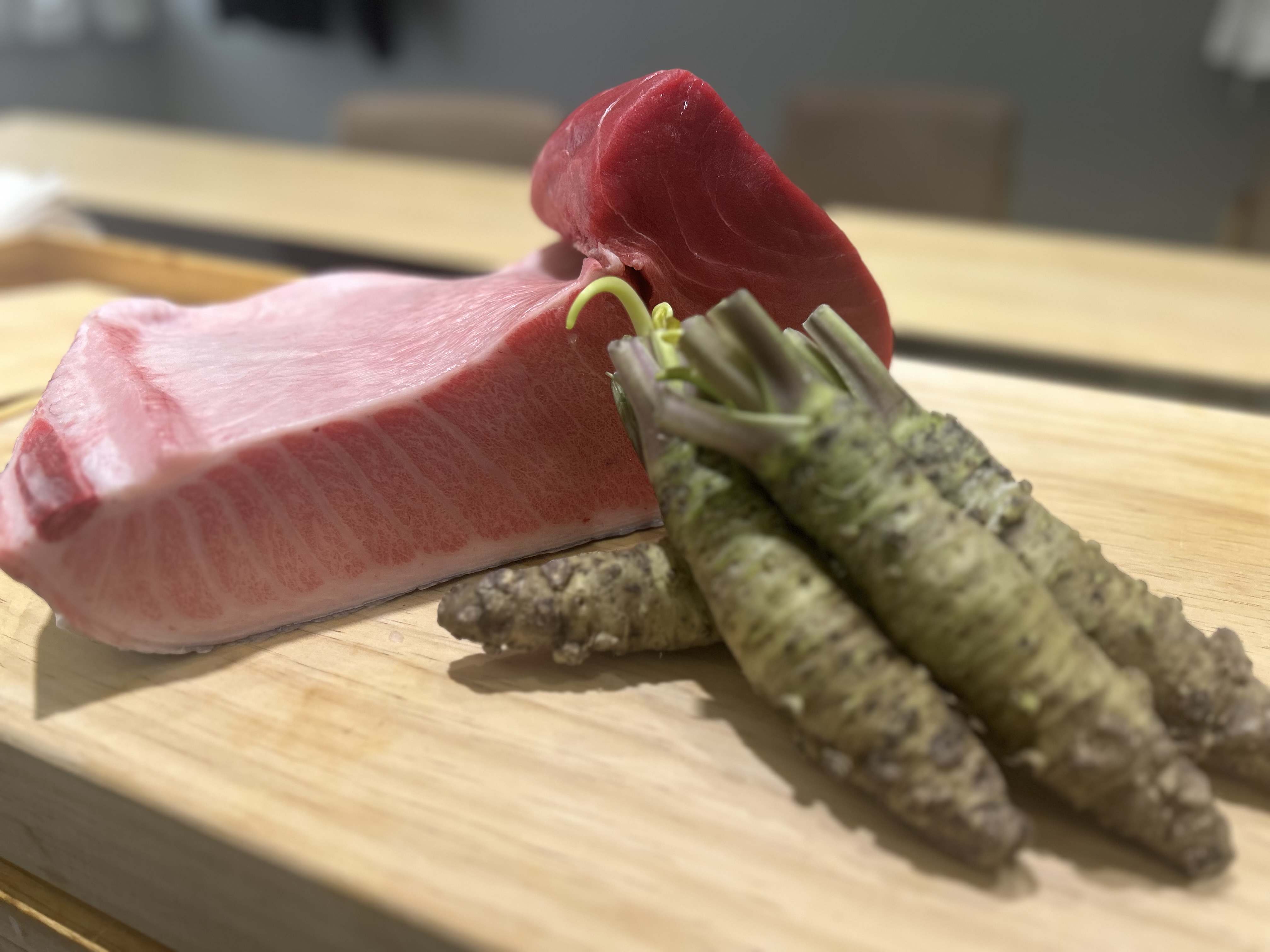 Sushi Kotei omakase and fresh wasabi