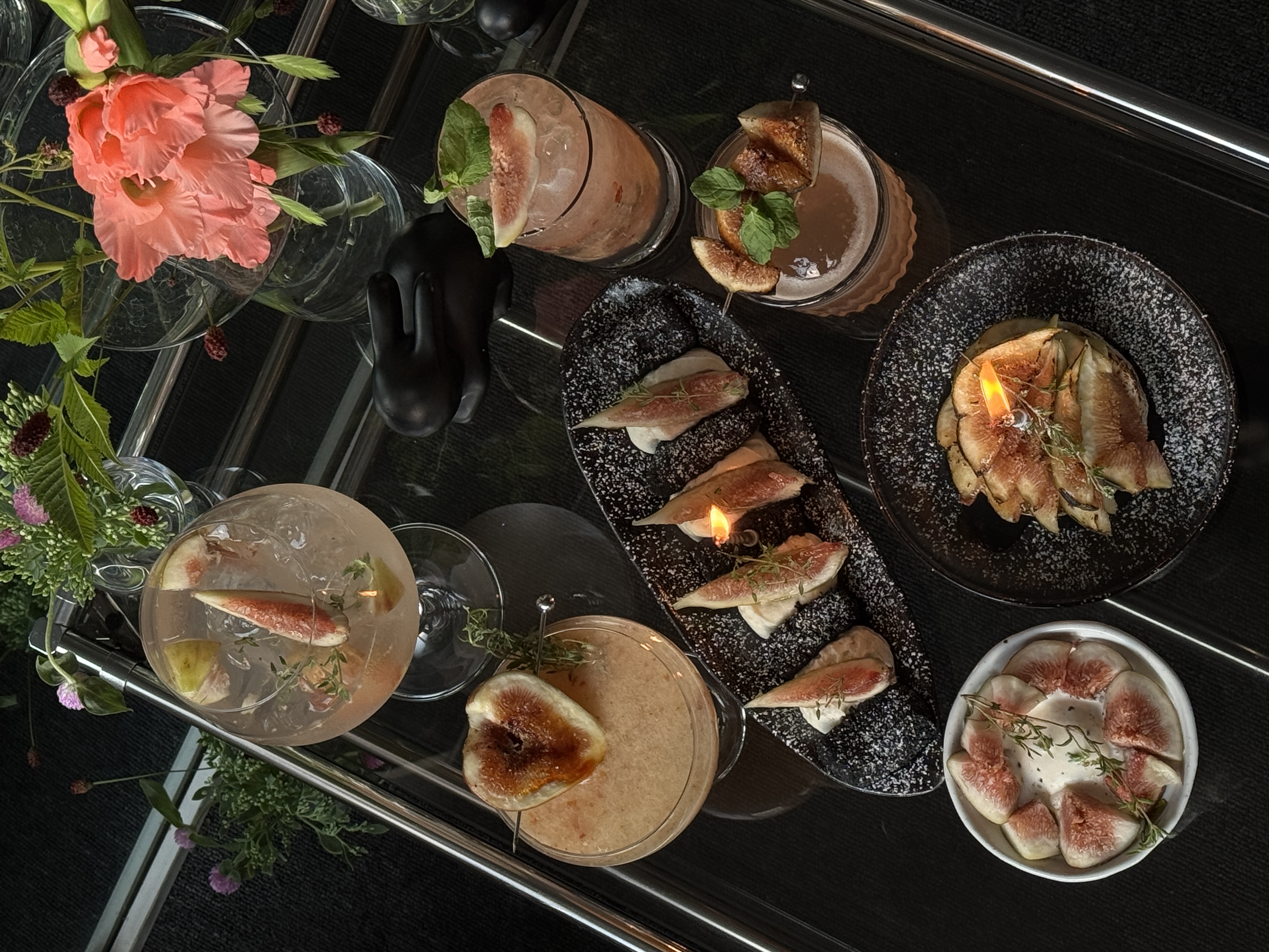 KKI cocktail bar counter with seasonal fruit cocktails