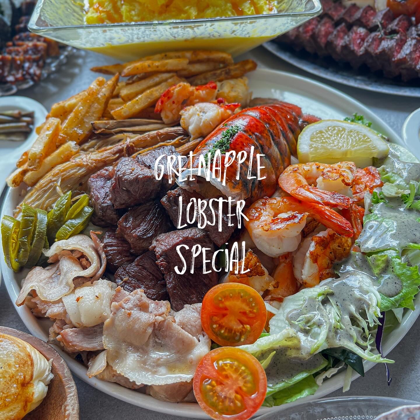 Green Apple Jeonpo現場鐵板燒與葡萄酒友好菜餚