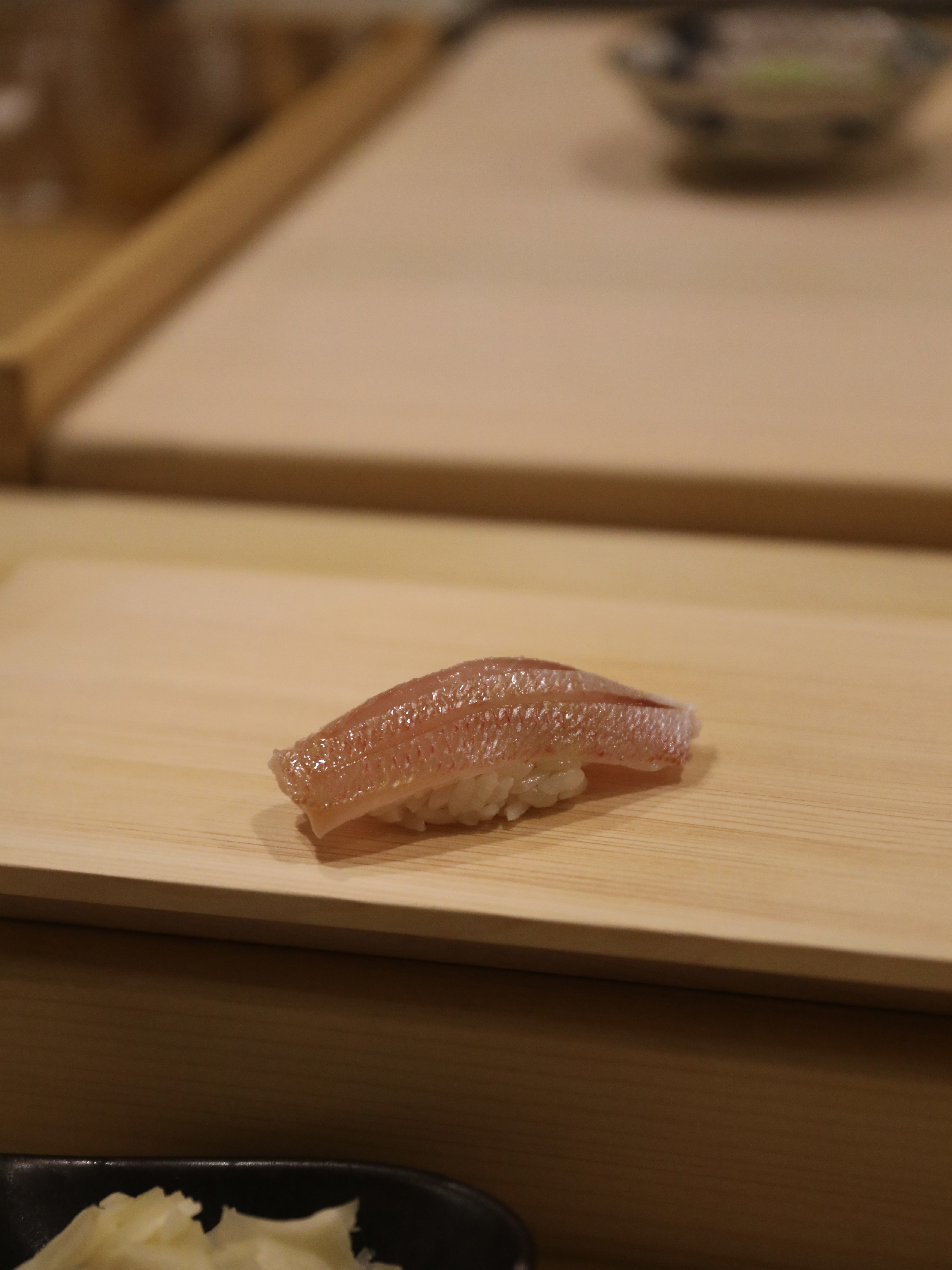 Sushi Hakucho omakase counter and tsumami pairing