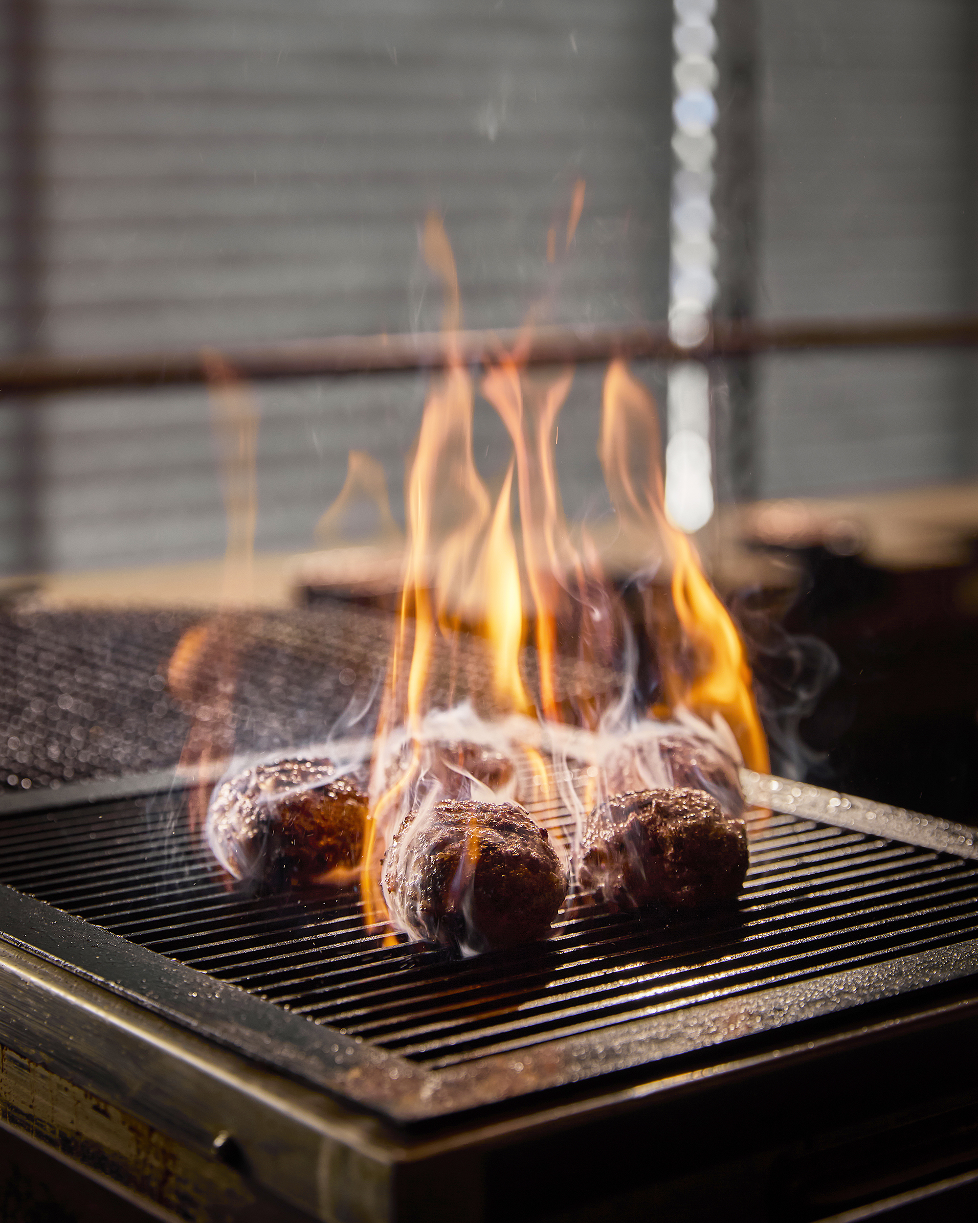 Seoul Hambagu charcoal-grilled hamburger steak by Han River view