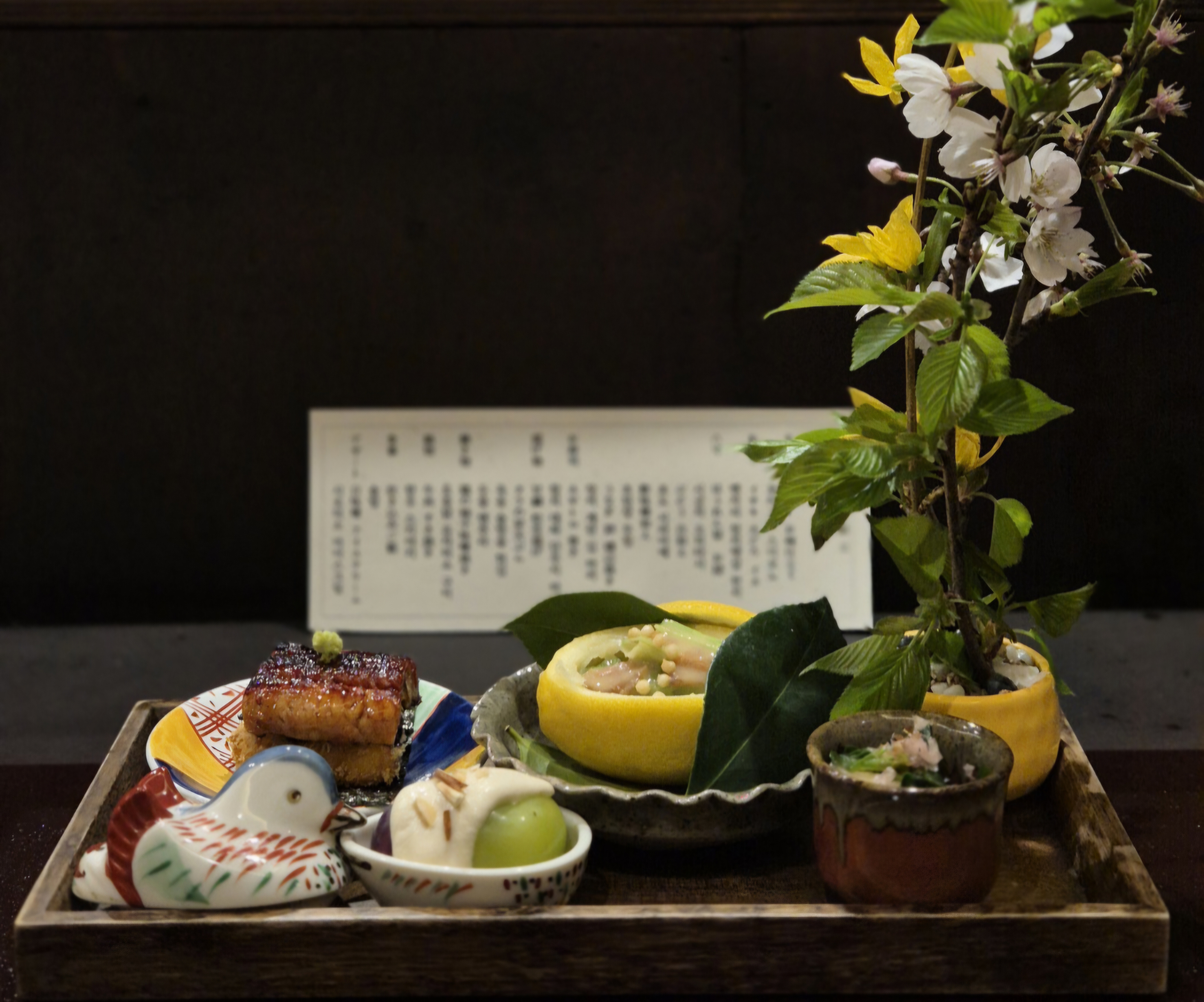 Matsuzaki kaiseki omakase counter with seasonal dishes near Gwangalli