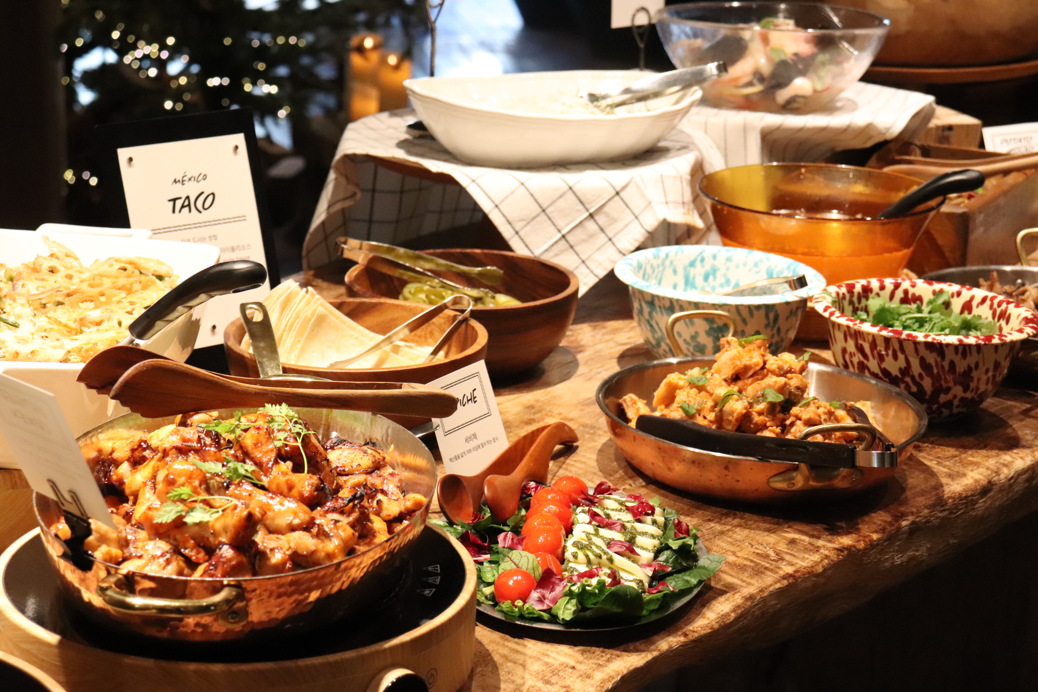 Pacopoco Meals bright breakfast buffet spreads near Gwangalli