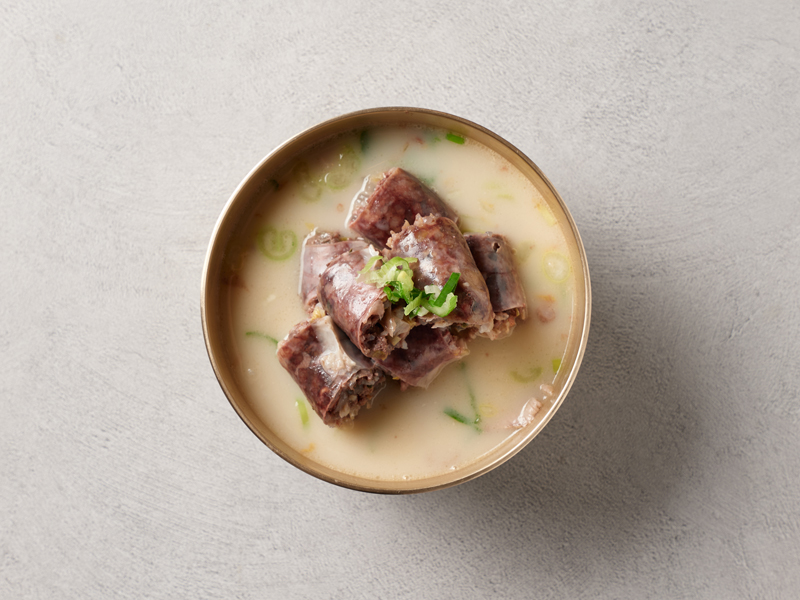 Korean sausage (sundae) soup with rice (meat + Korean sausage (sundae))