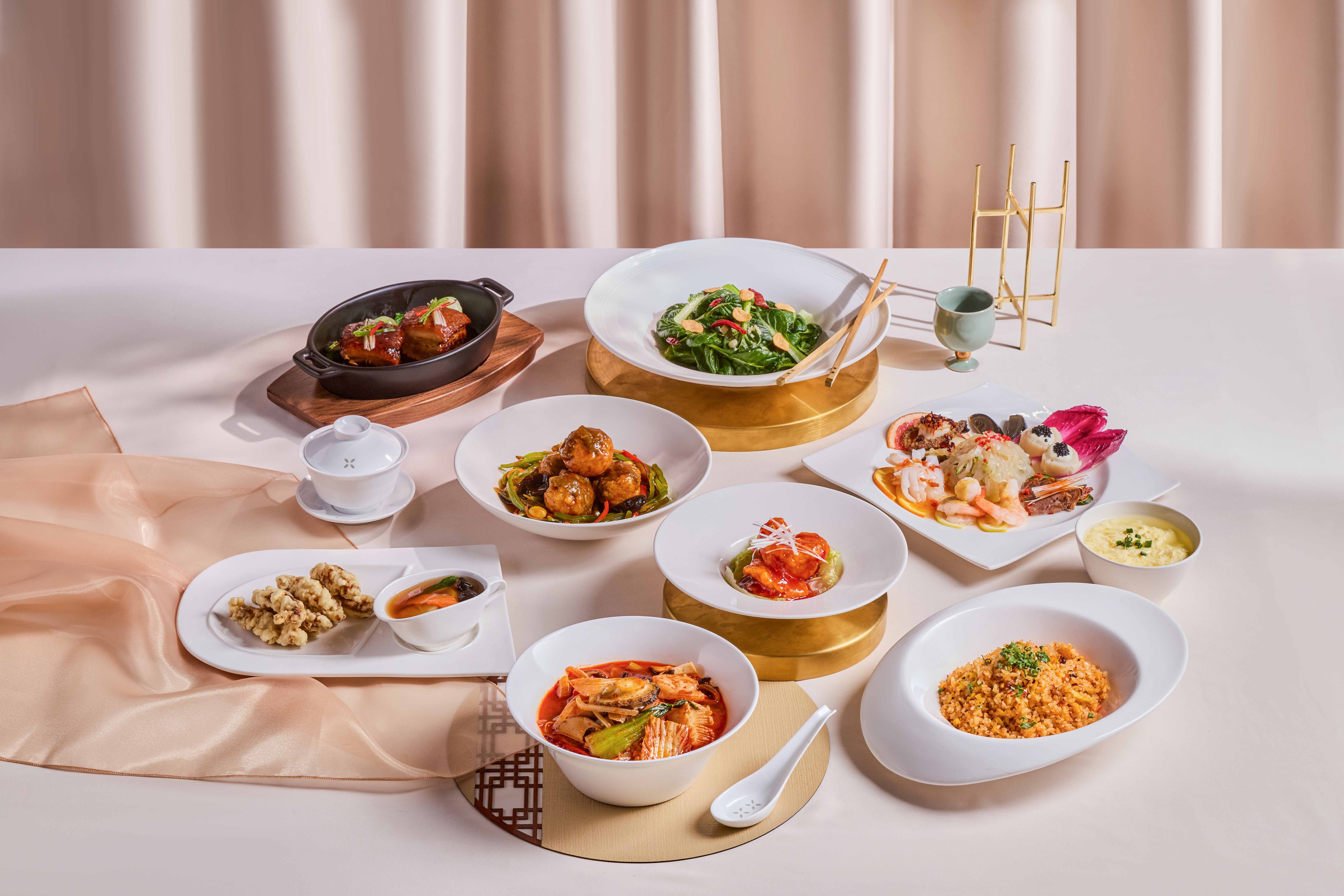 Cheonsa Chinese restaurant private dining room and dishes