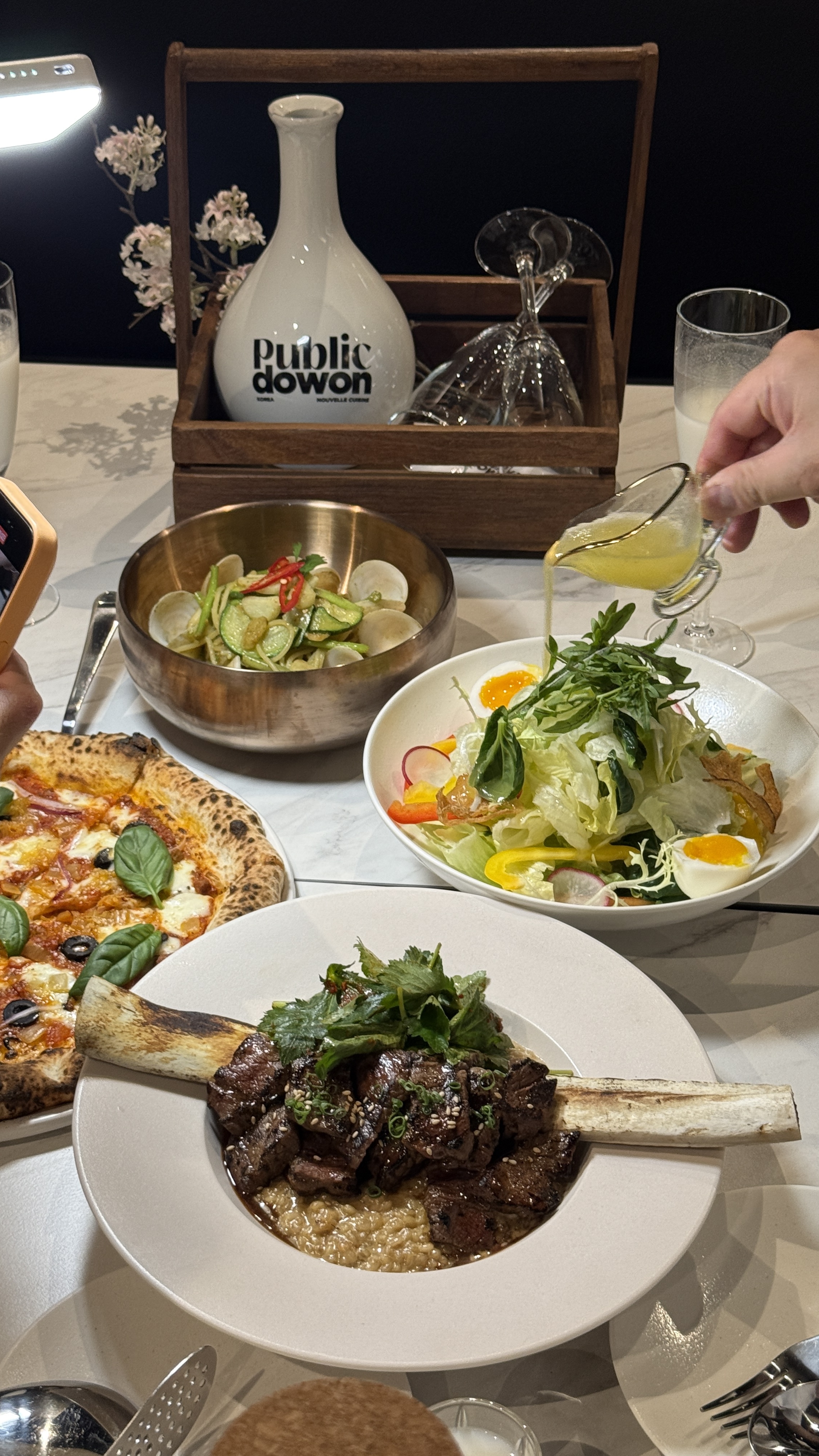 PUBLIC DOWON wood-fired pizza and makgeolli pairing at Seosunra-gil