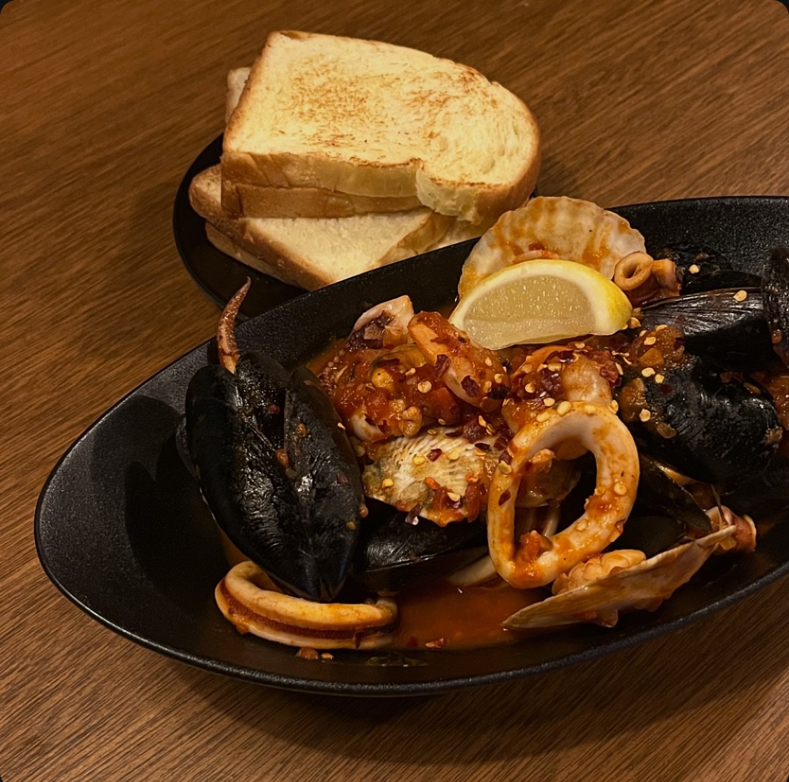 See kak cozy pub interior with small plates