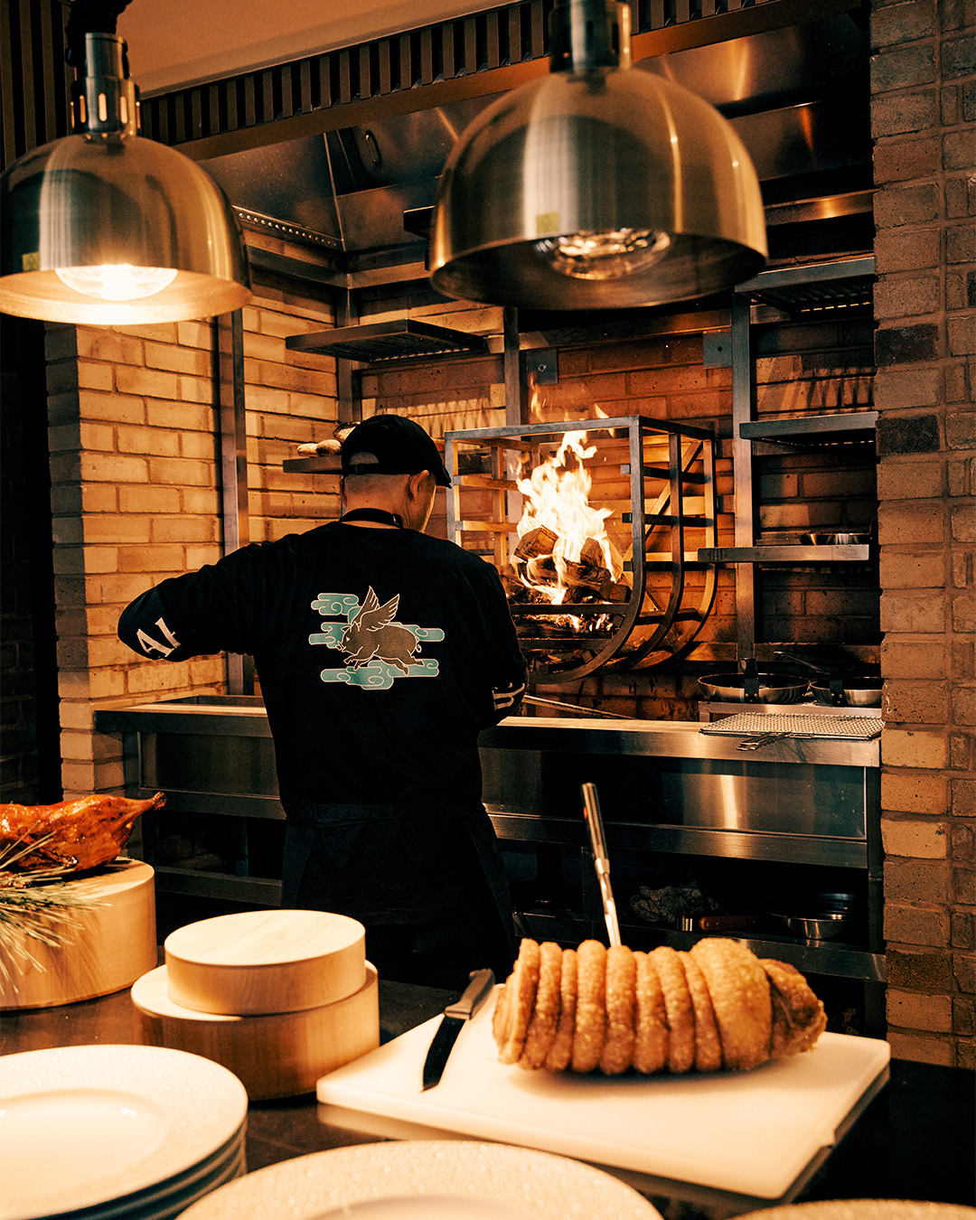 JW Marriott Jeju The Flying Hog炭火烤爐與烤肉