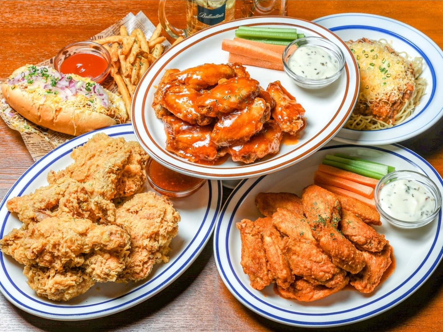 アプグジョンのWILD BUFFALOでのバッファローウィングとビール