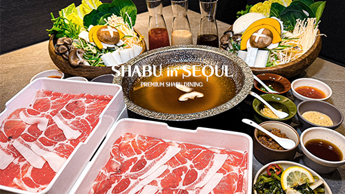 Shabu in Seoul Sinyongsan elegant shabu setup and broths