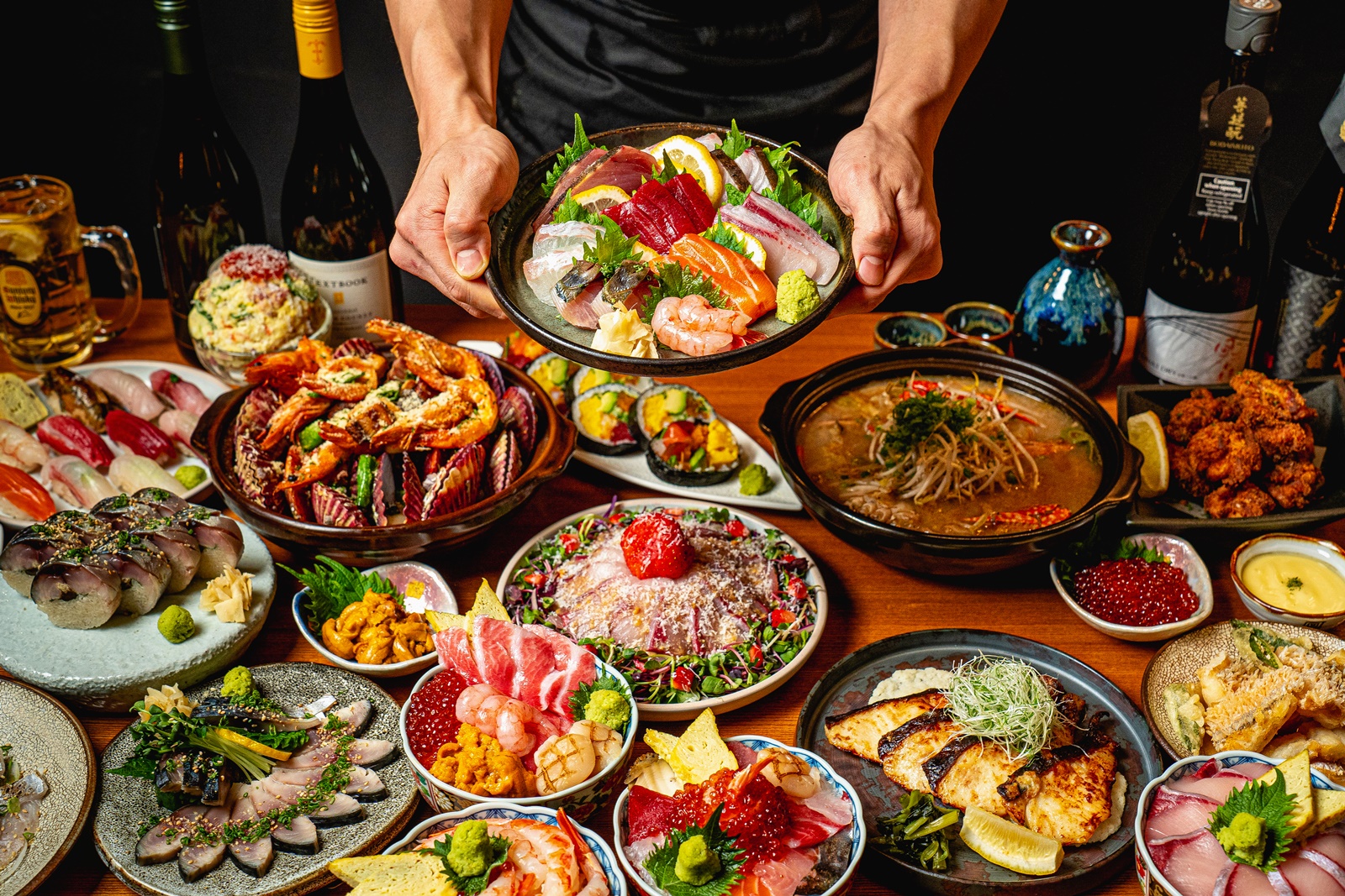 SUSHI SANWON Ban Ju Hun 寿司师傅柜台与精致摆盘