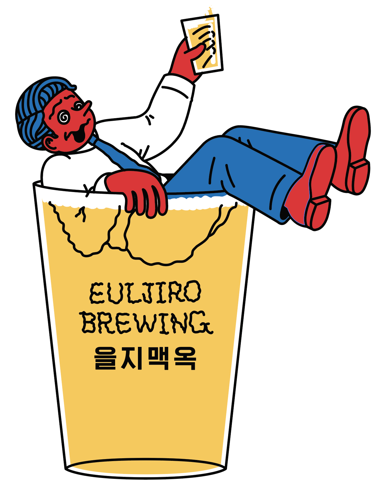 Eulji Maekok craft beer in retro wooden interior