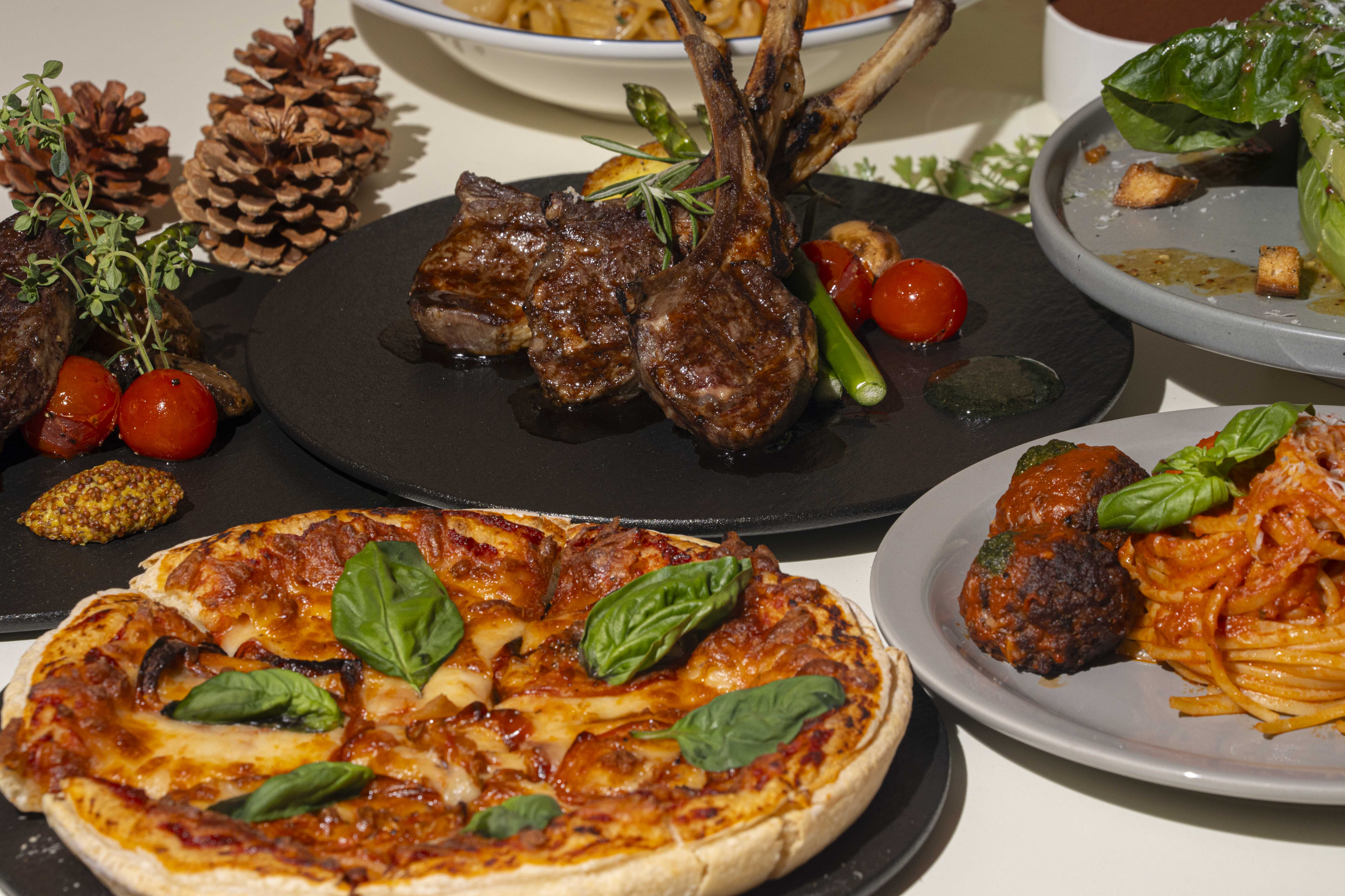 Meet The Meats cozy wine dining with lamb chops and pasta