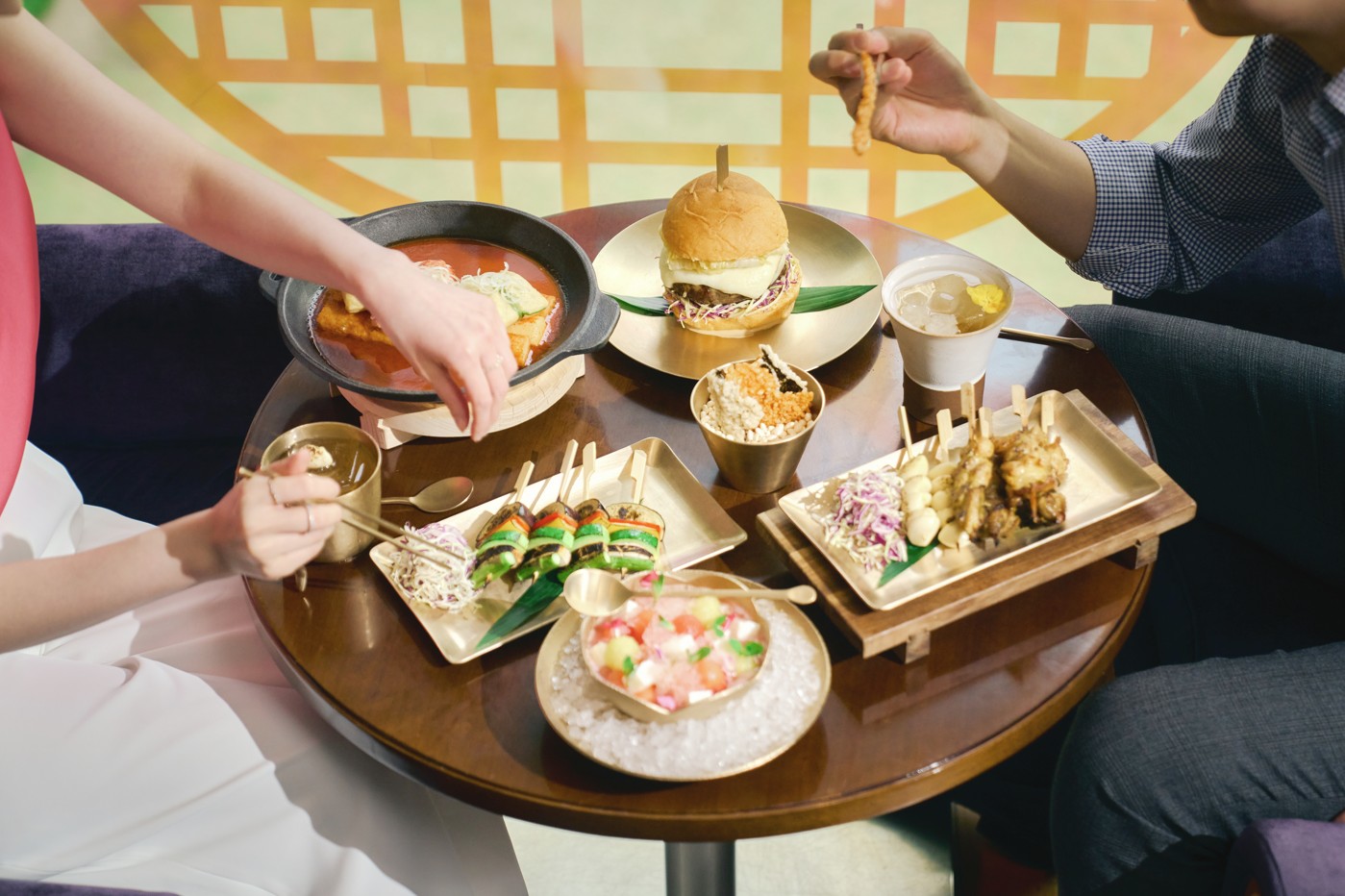 フォーシーズンズホテルソウル ガーデンテラス 日没のスカイライン