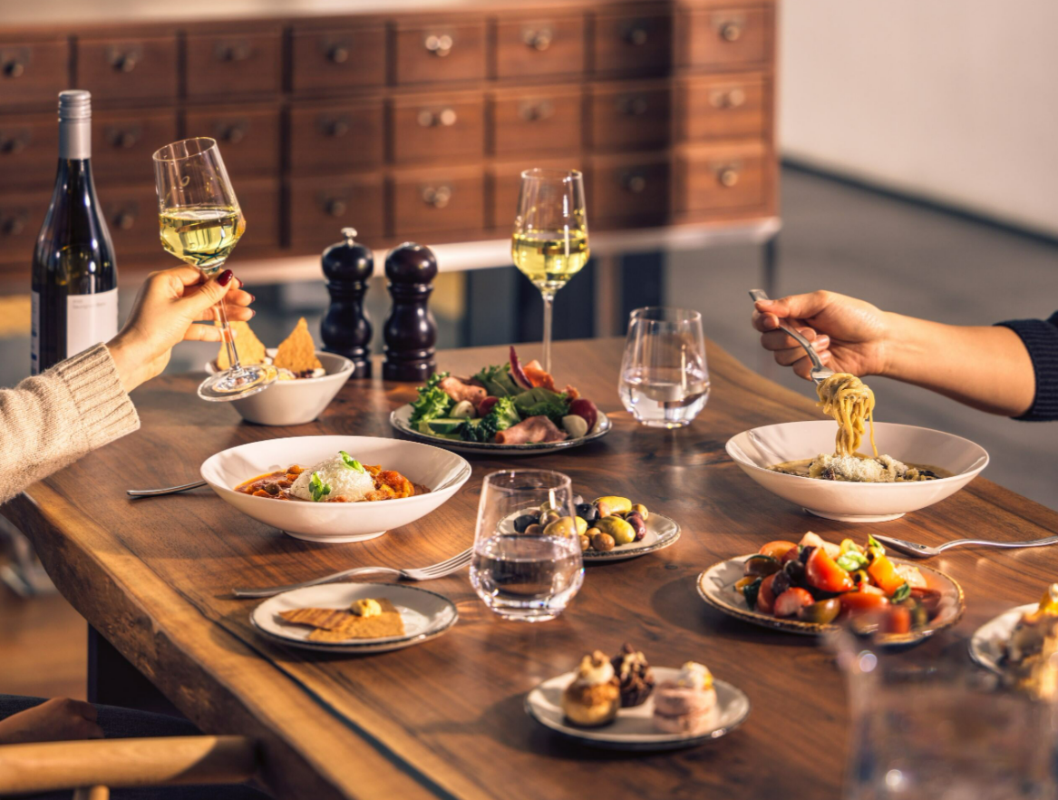 Garden Farm Café leafy green interior with seasonal plates