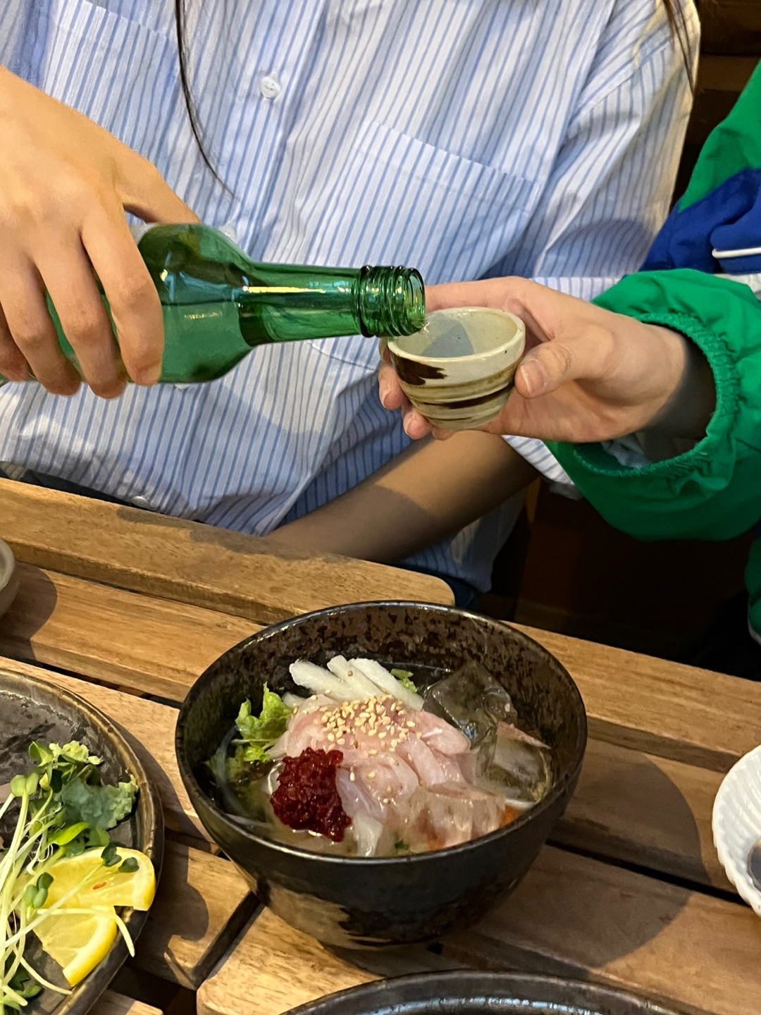 daegang Korean pub bar with aged sashimi and highballs
