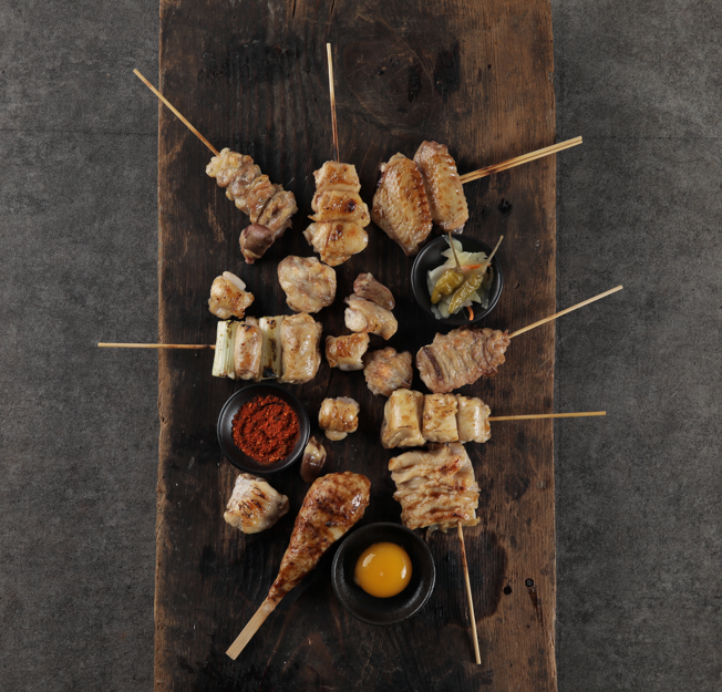 Yakitori Naruto Sangsu charcoal-grilled skewers and counter seating